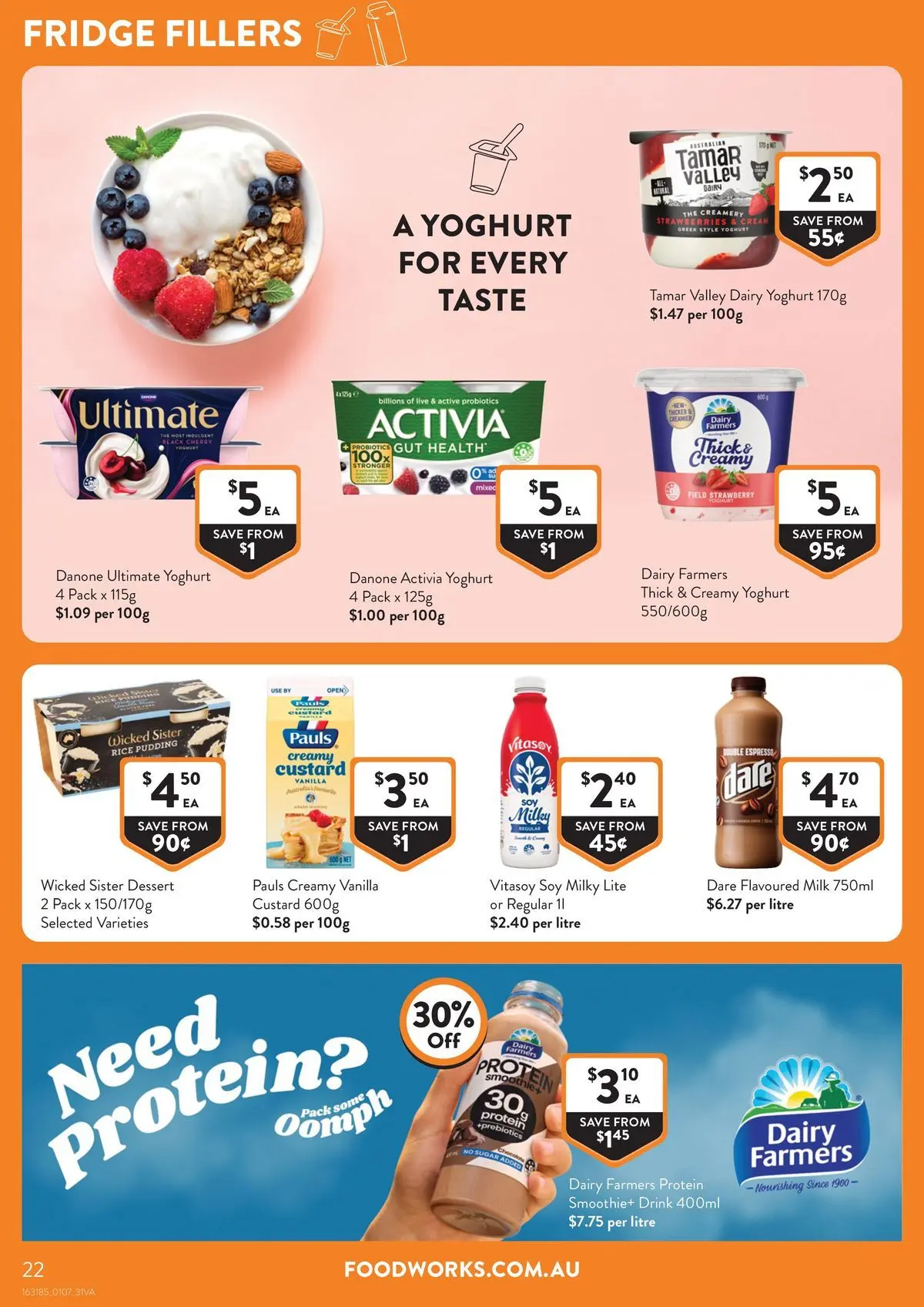 Deals - Supermarket - 30/06/2026 > weekly / monthly specials | Page: 22 | Products: Yoghurt, Rice, Cream, Sugar
