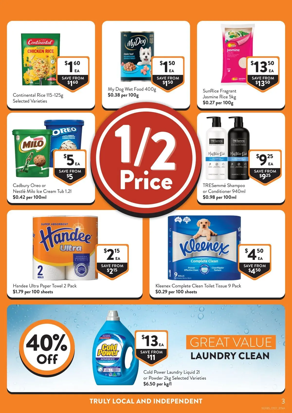 Deals - Supermarket - 30/06/2026 > weekly / monthly specials | Page: 3 | Products: Rice, Cream, Ice cream, Laundry