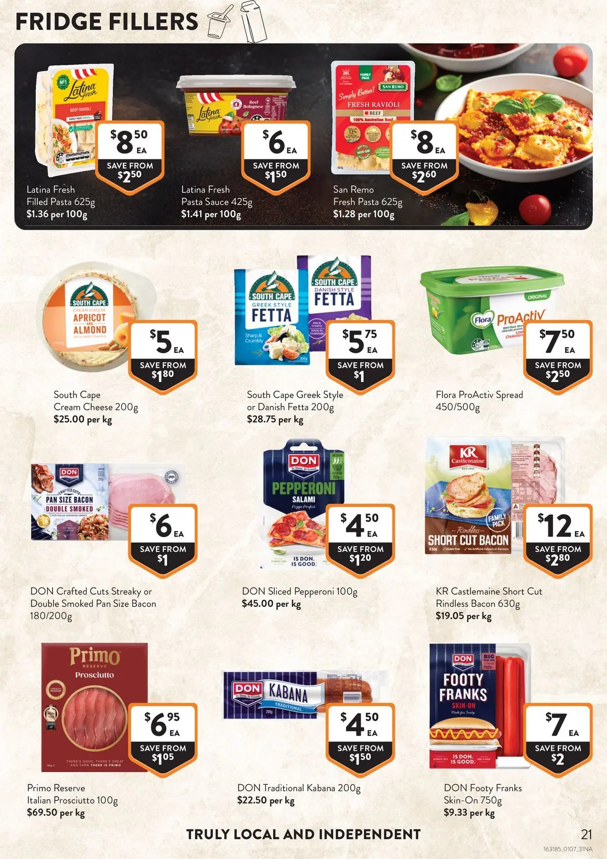 Deals - Supermarket - 30/06/2026 > weekly / monthly specials | Page: 21 | Products: Salami, Cream, Sauce, Fridge