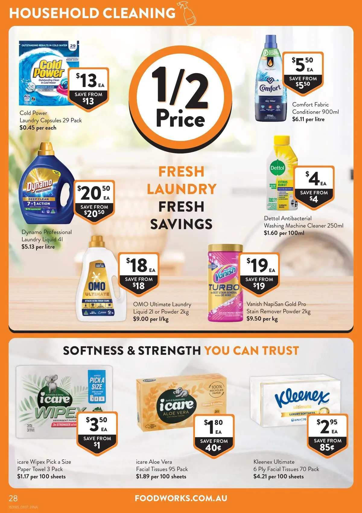 Deals - Supermarket - 30/06/2026 > weekly / monthly specials | Page: 28 | Products: Household, Stain remover, Sustainable, Tissues