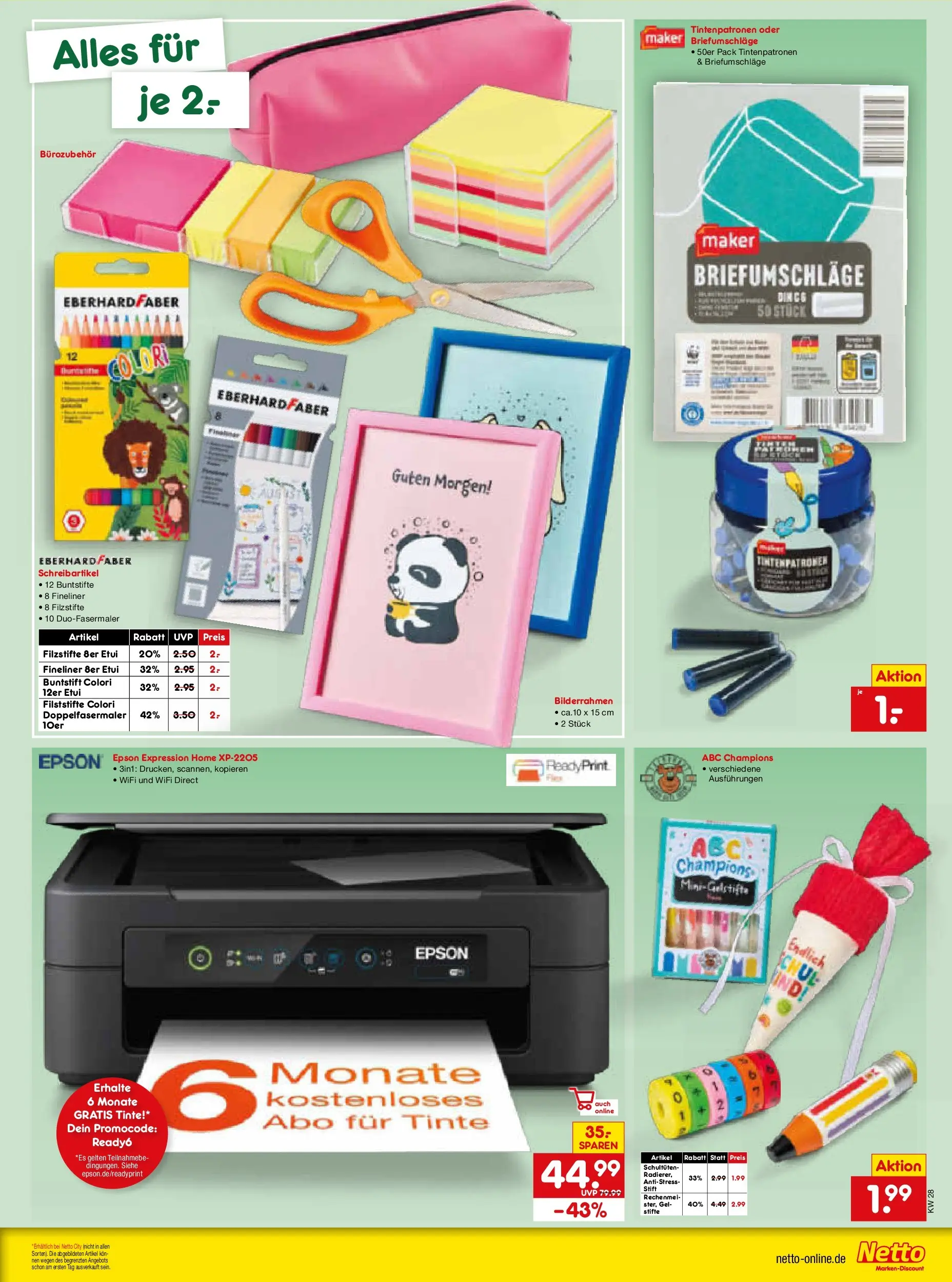 Netto Marken-Discount - Netto: Wochenangebote (ab 05.07.2026) » Angebote | Seite: 29 | Produkte: Epson, Bilderrahmen