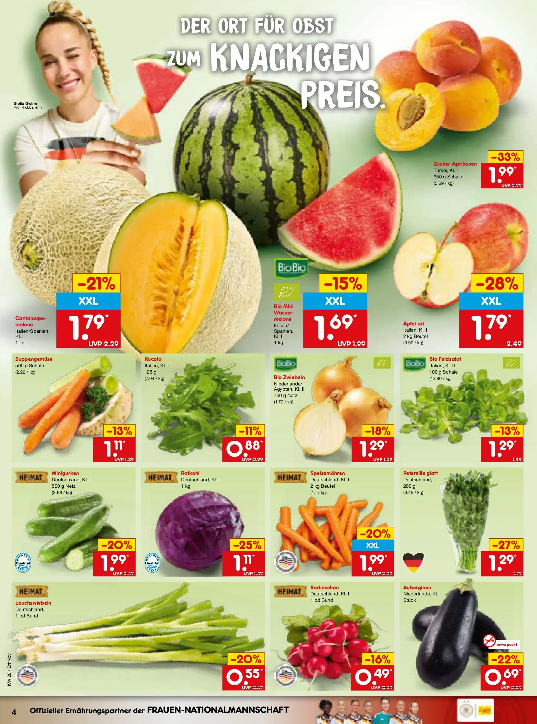 Netto Marken-Discount - Netto: Wochenangebote (ab 05.07.2026) » Angebote | Seite: 6 | Produkte: Rucola, Äpfel, Wasser, Melone