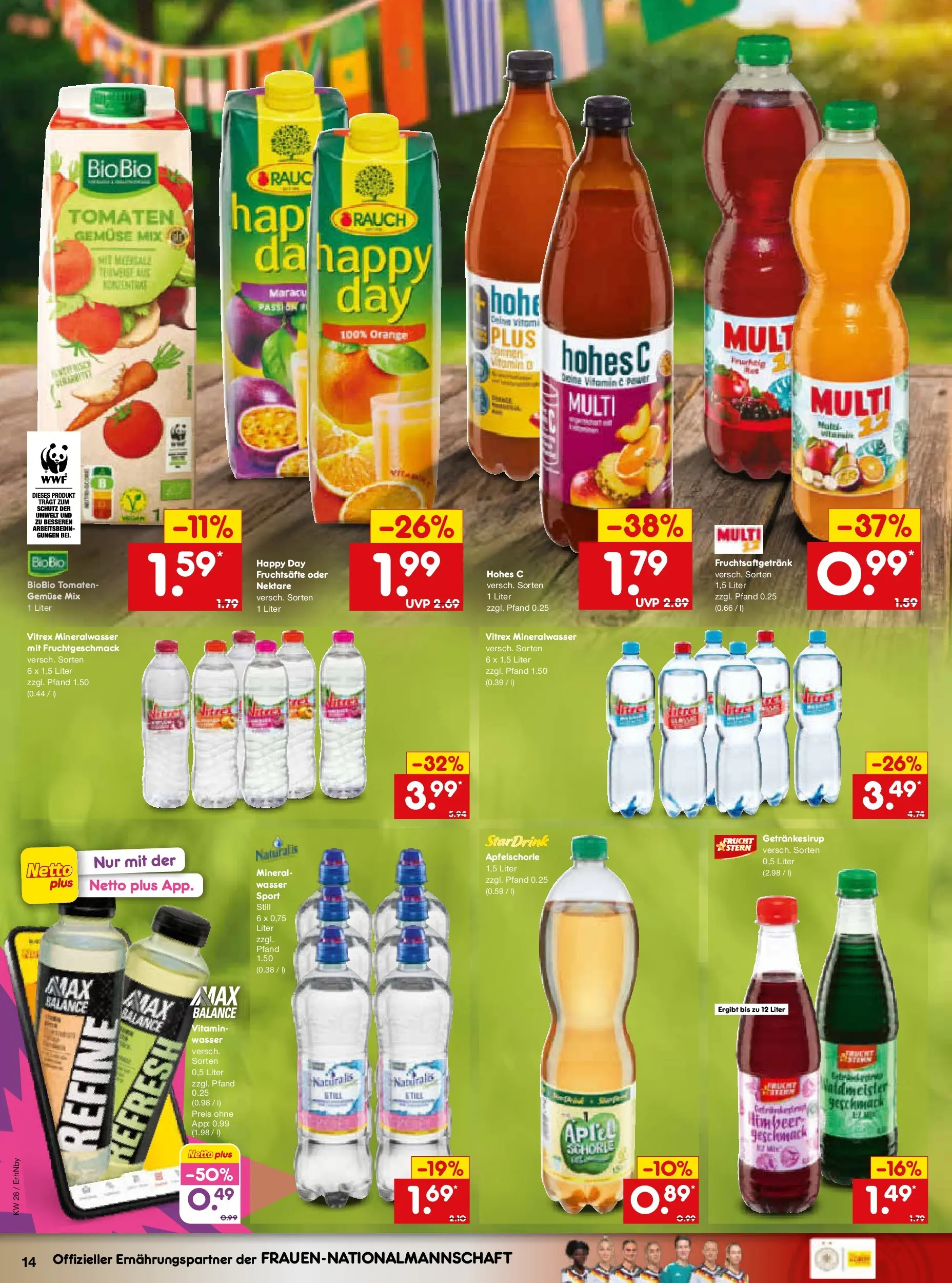 Netto Marken-Discount - Netto: Wochenangebote (ab 05.07.2026) » Angebote | Seite: 20 | Produkte: Tomaten, Mineralwasser, Wasser, Hohes c