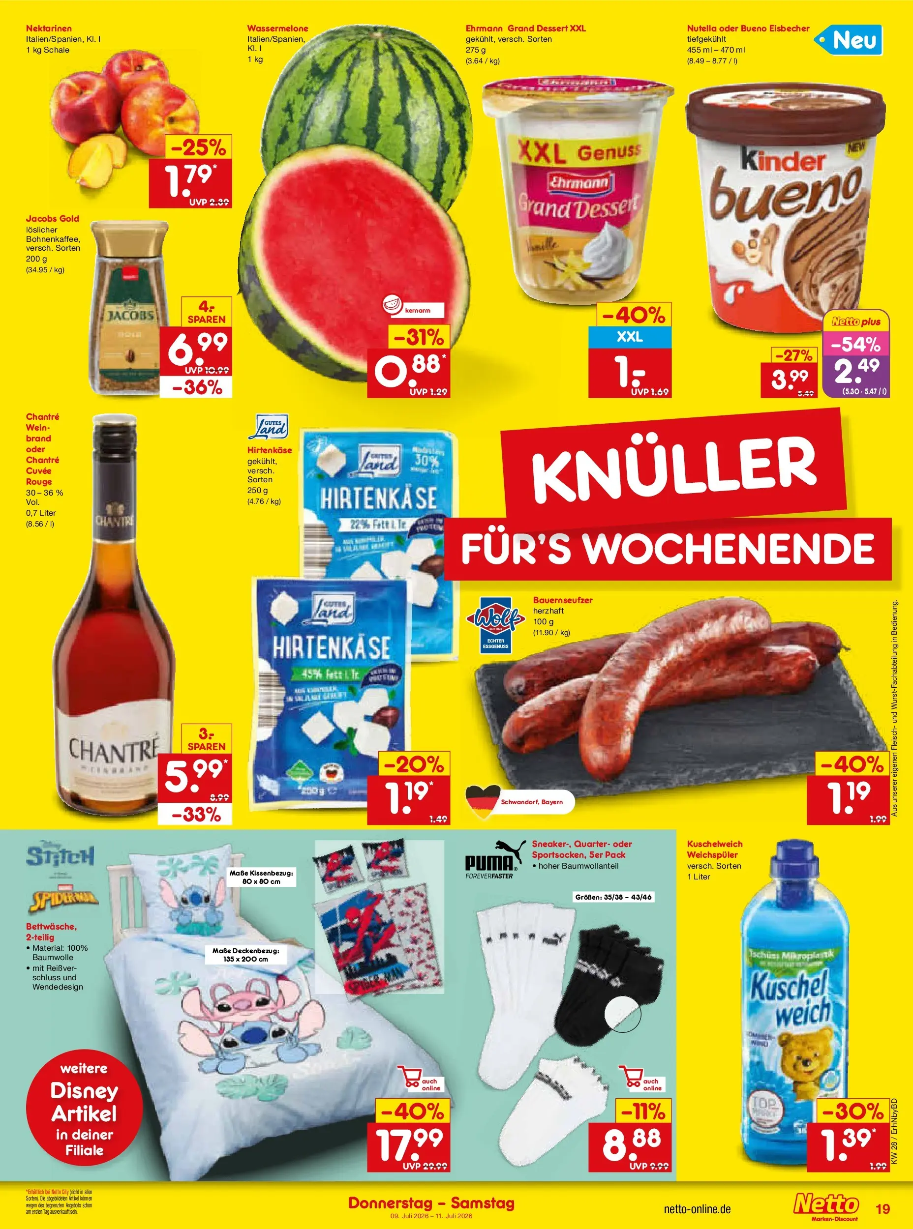 Netto Marken-Discount - Netto: Wochenangebote (ab 05.07.2026) » Angebote | Seite: 35 | Produkte: Ehrmann grand dessert, Kuschelweich, Nutella, Weichspüler
