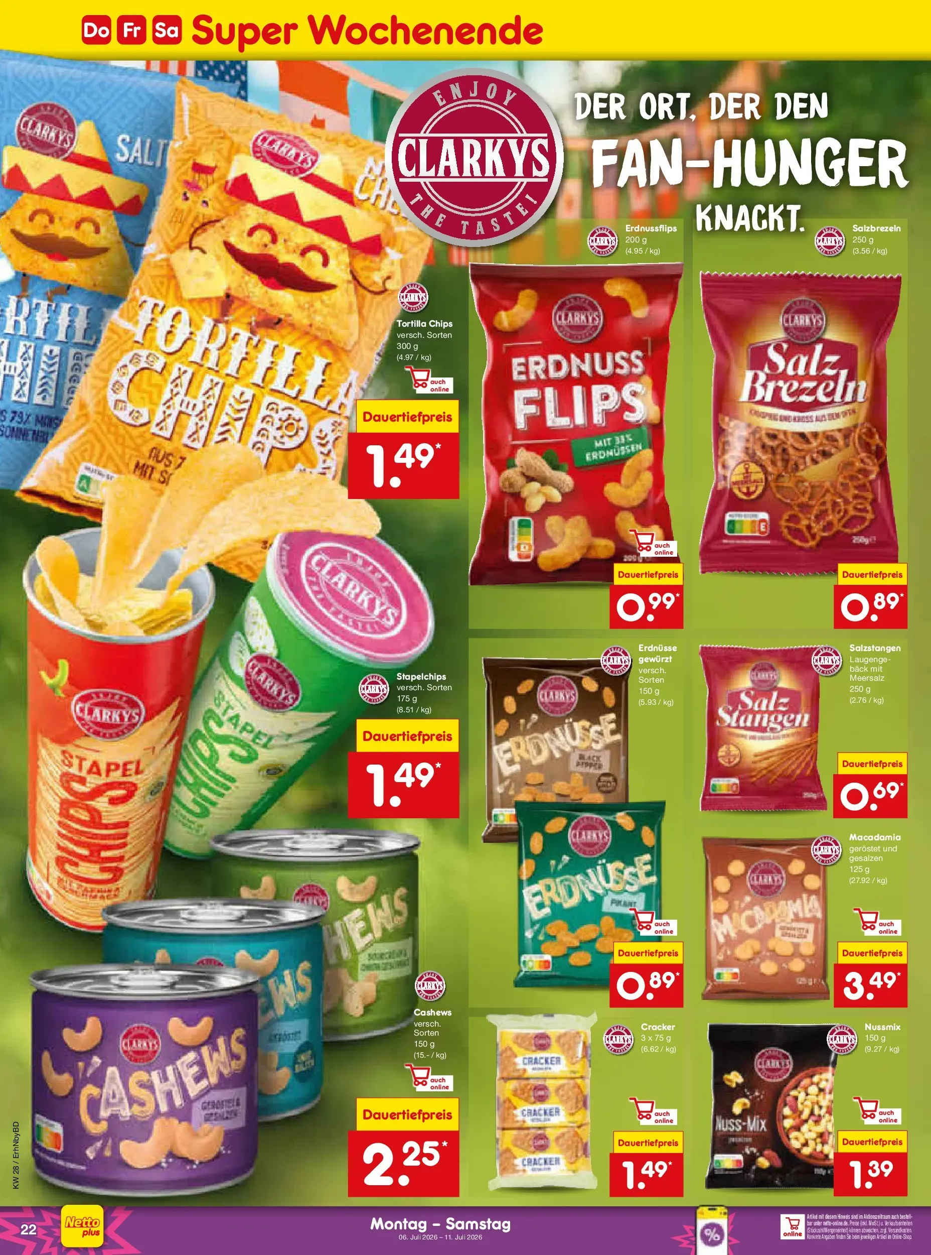 Netto Marken-Discount - Netto: Wochenangebote (ab 05.07.2026) » Angebote | Seite: 38 | Produkte: Erdnüsse, Salz, Chips