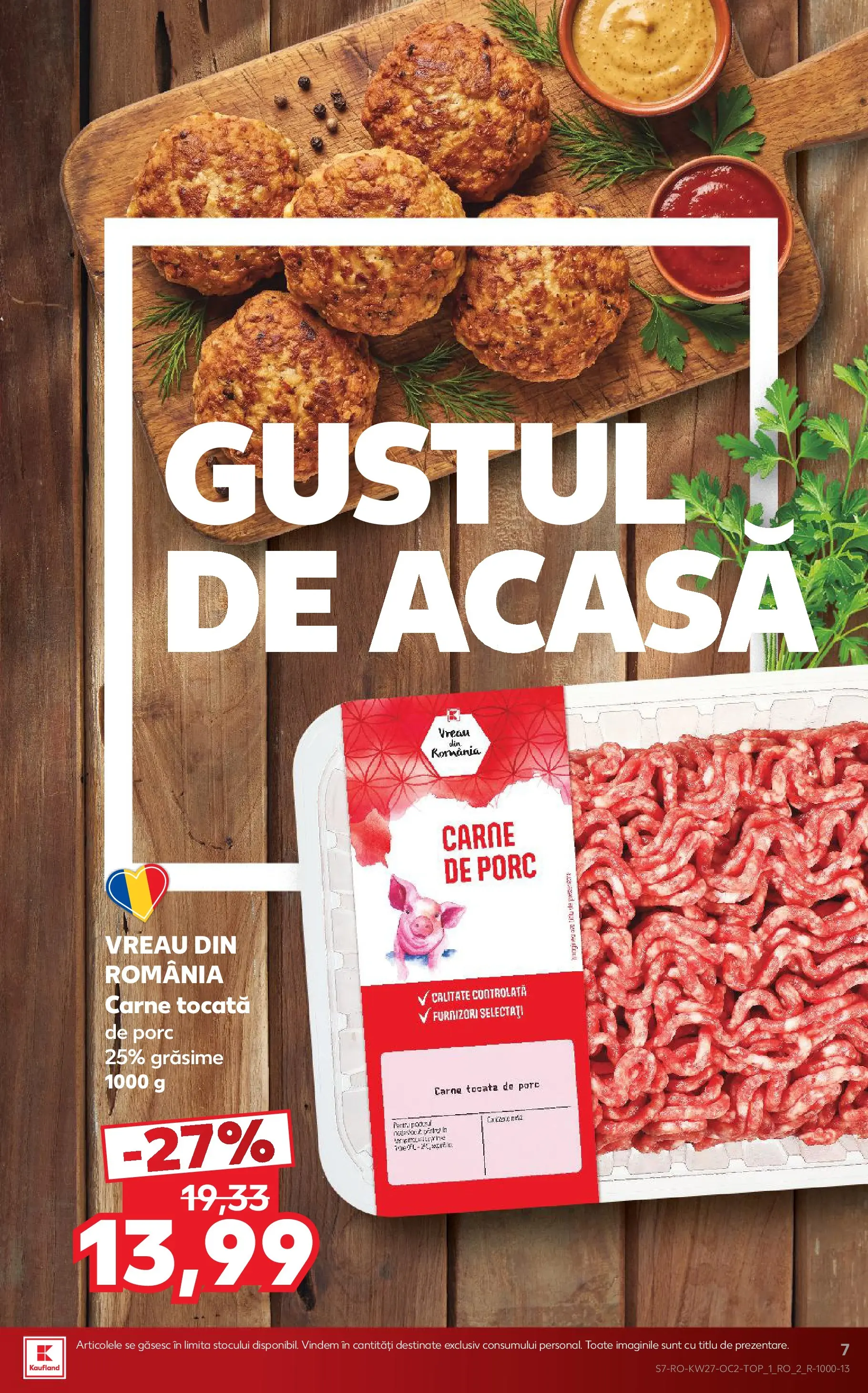 Kaufland Domnesti 01.07.2026 - Revista si Oferta | Pagină: 7 | Produse: Carne De Porc, Carne tocată