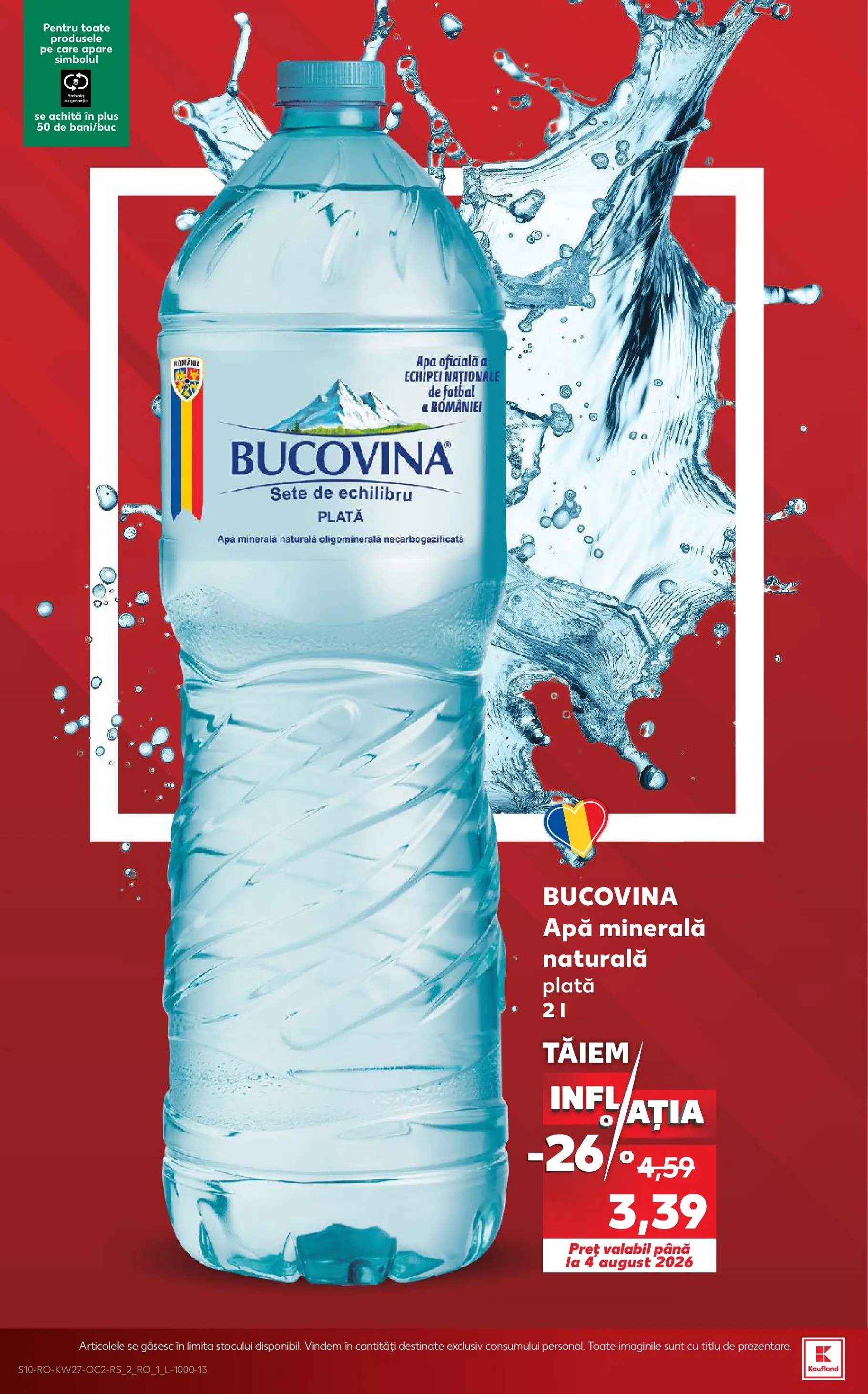 Kaufland Domnesti 01.07.2026 - Revista si Oferta | Pagină: 10 | Produse: Yazı tahtası kalemi, Apă