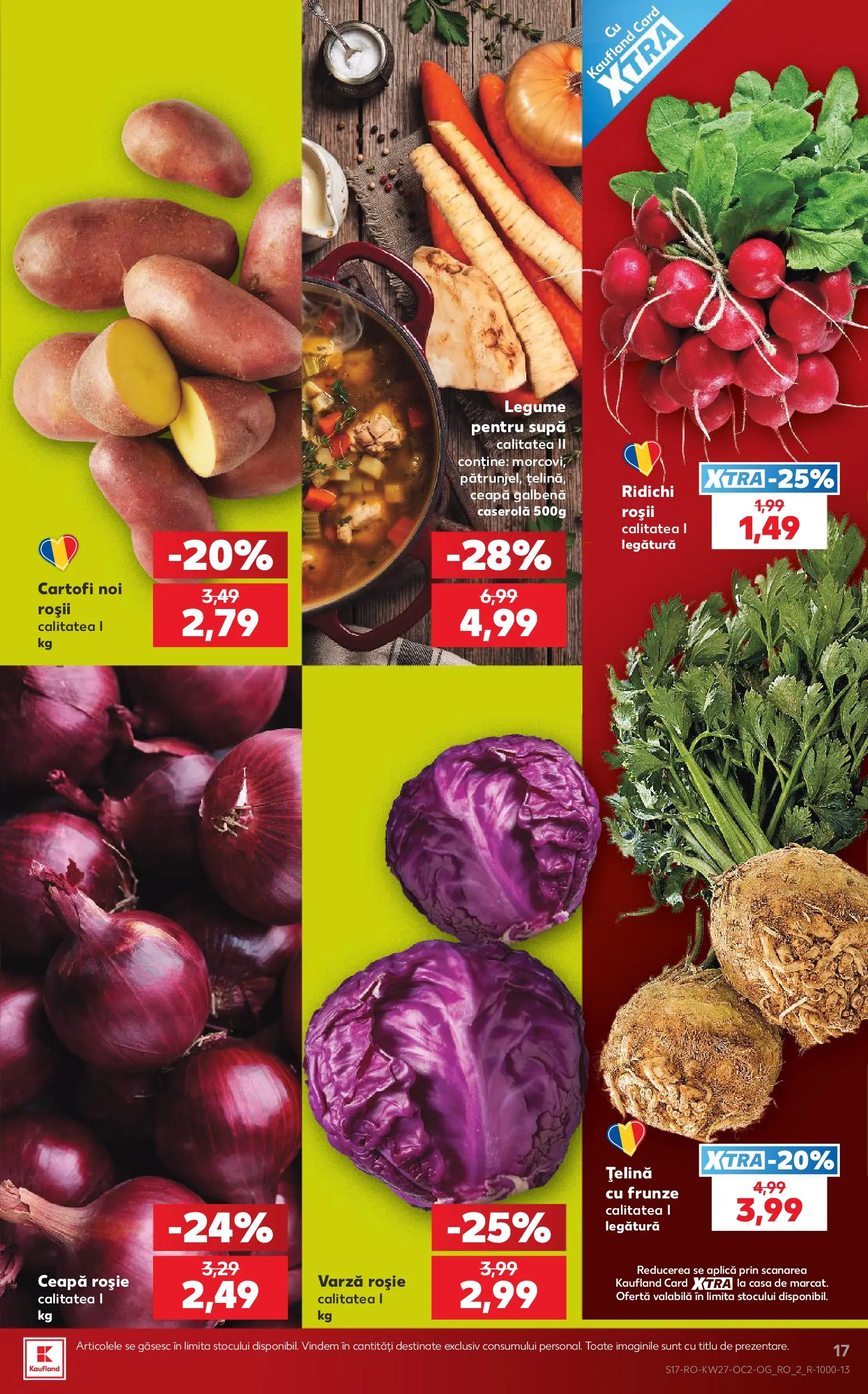 Kaufland Domnesti 01.07.2026 - Revista si Oferta | Pagină: 17 | Produse: Ceapă galbenă, Țelină, Cartofi, Ceapă