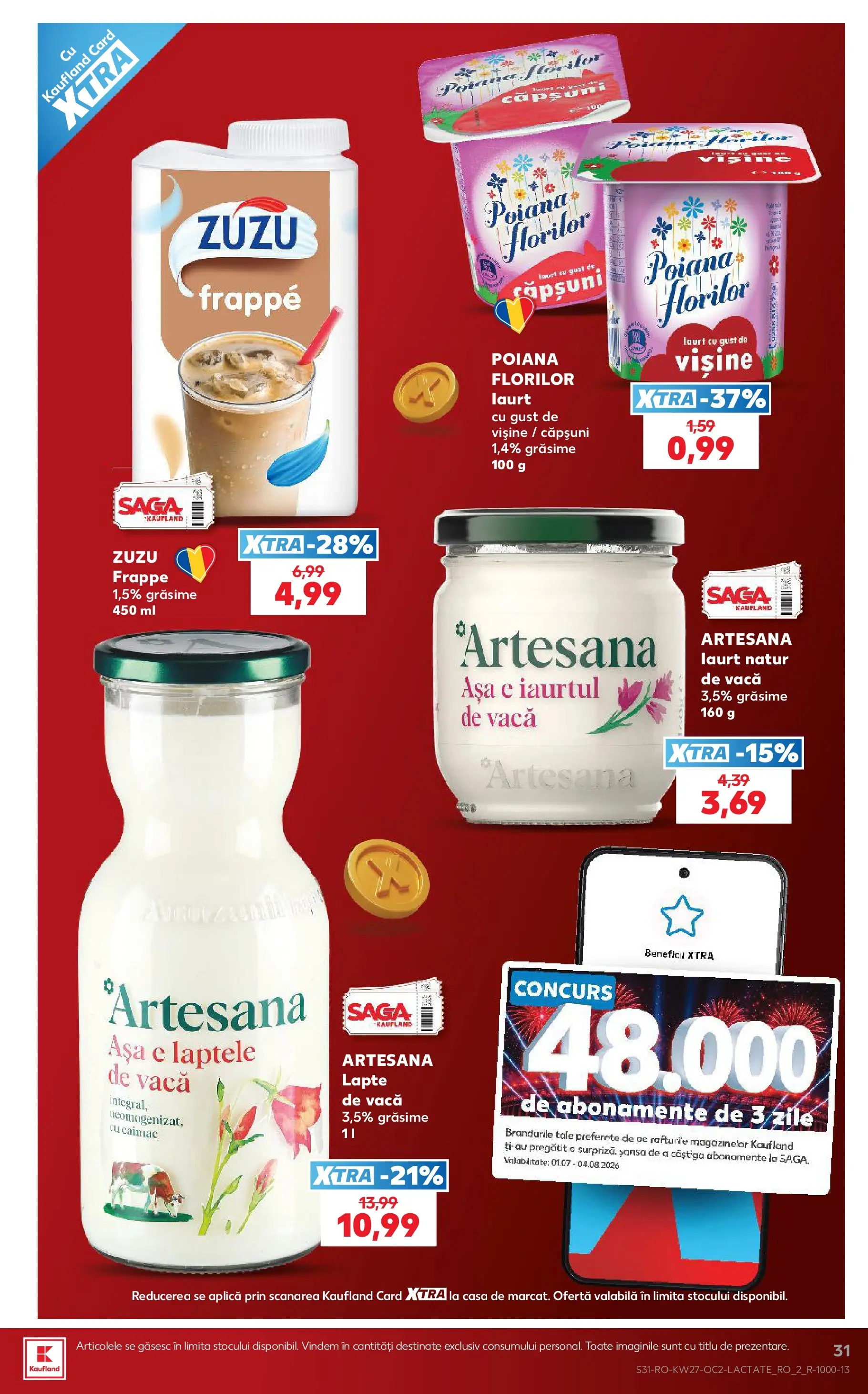 Kaufland Domnesti 01.07.2026 - Revista si Oferta | Pagină: 31 | Produse: Lapte, Căpșuni