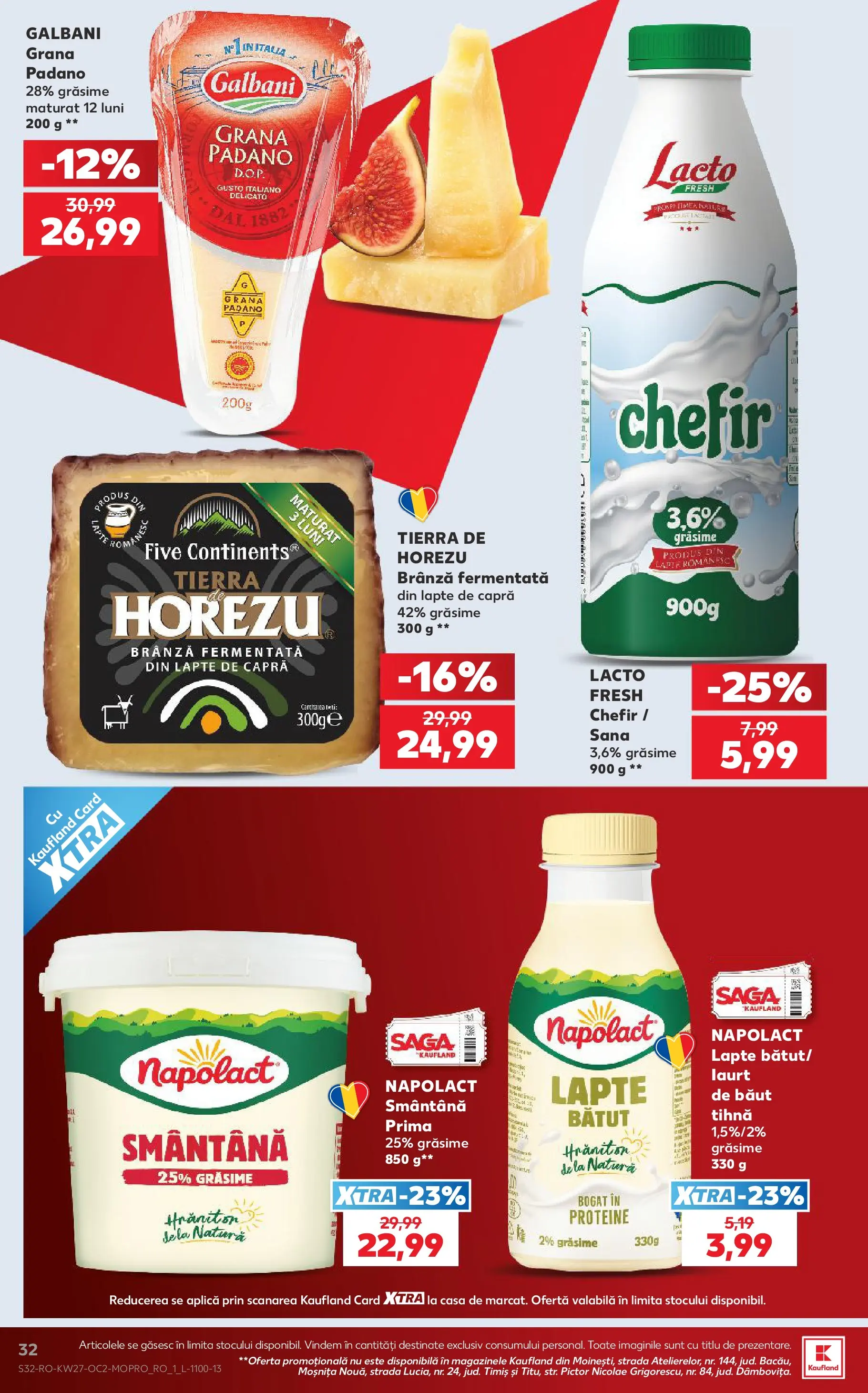 Kaufland Vaslui 01.07.2026 - Revista si Oferta | Pagină: 32 | Produse: Masaüstü kılıfı, Lapte, Brânză, Smântână