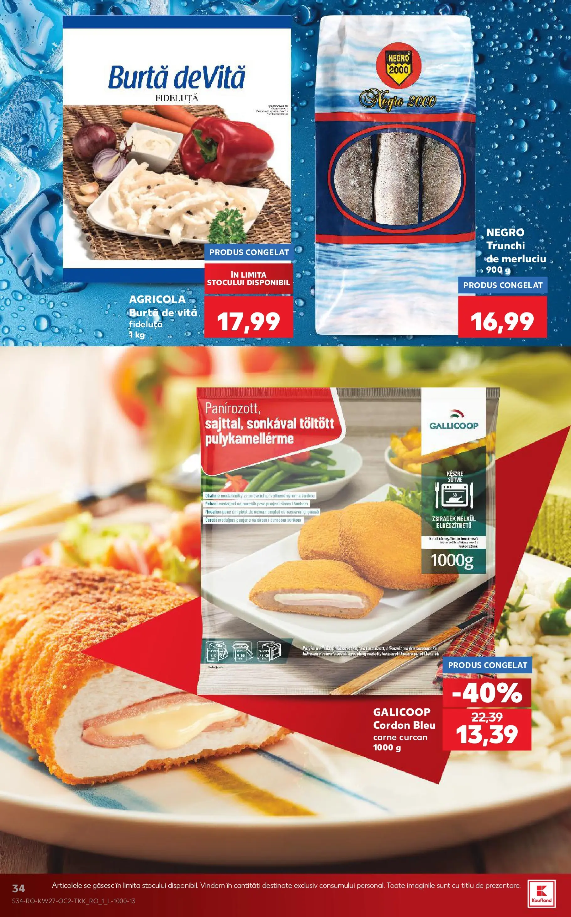 Kaufland Domnesti 01.07.2026 - Revista si Oferta | Pagină: 34 | Produse: Cordon bleu, Cașcaval