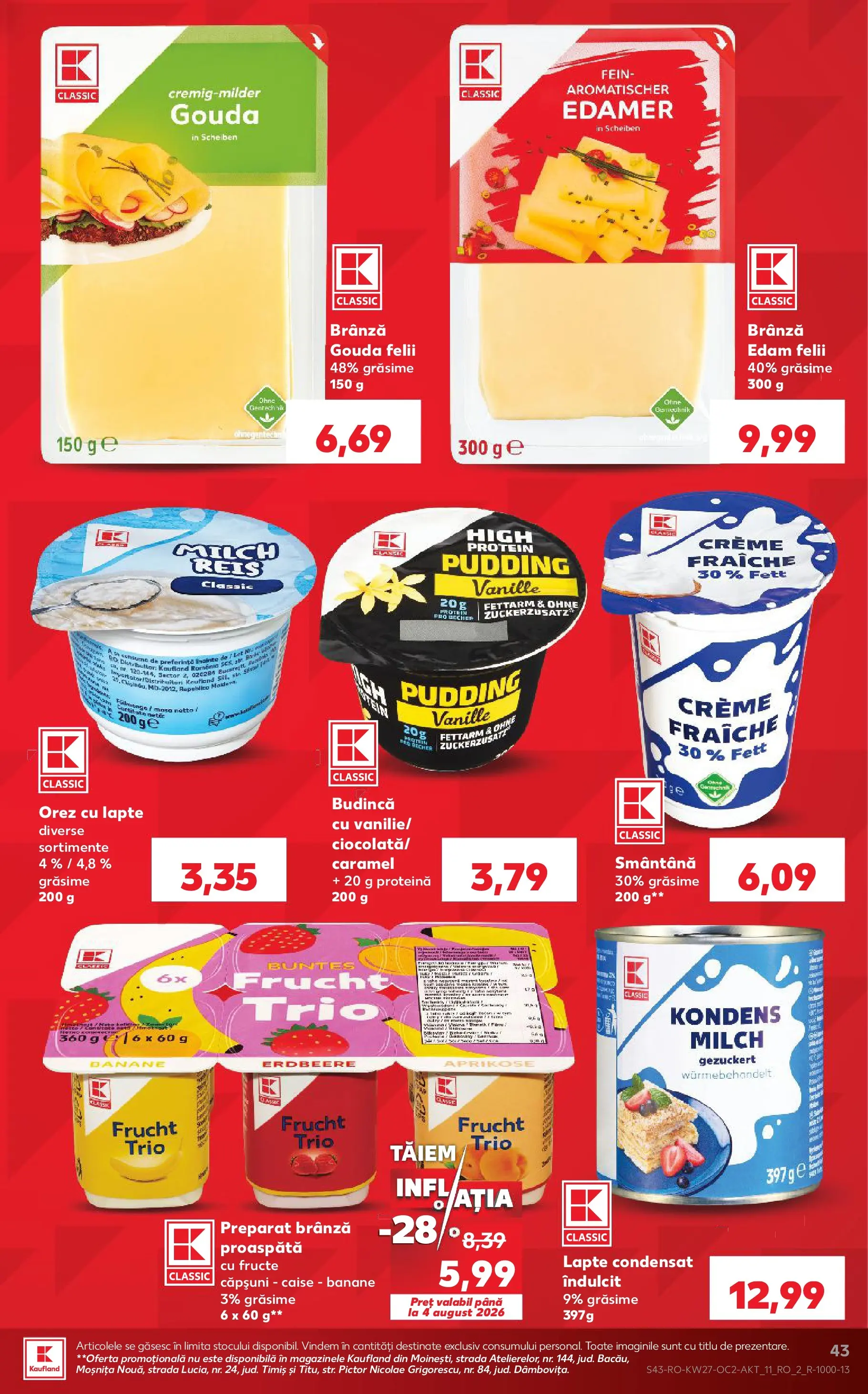 Kaufland Domnesti 01.07.2026 - Revista si Oferta | Pagină: 43 | Produse: Lapte, Banane, Ahtapot, Fructe