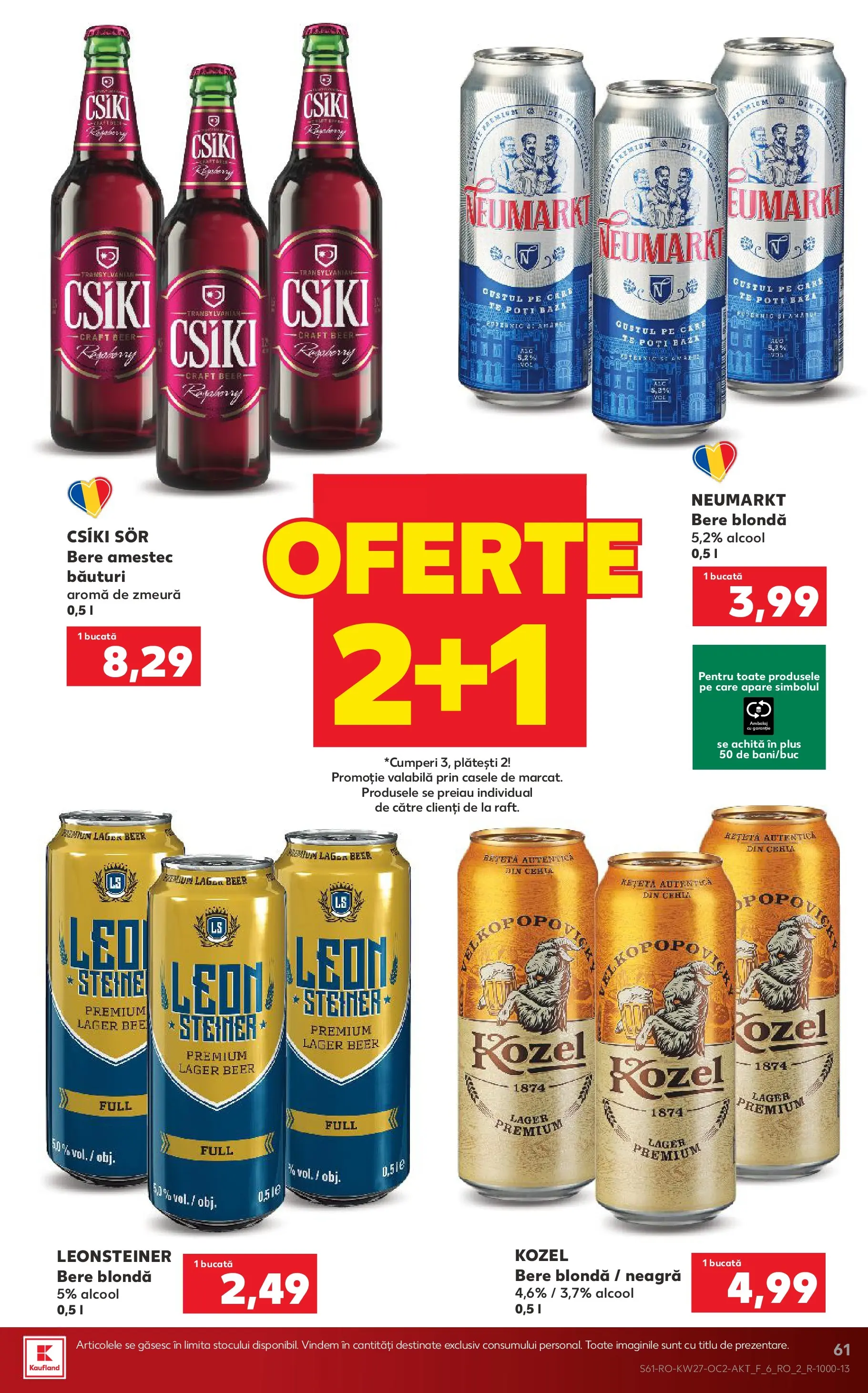 Kaufland Domnesti 01.07.2026 - Revista si Oferta | Pagină: 61 | Produse: Zmeură, Bere