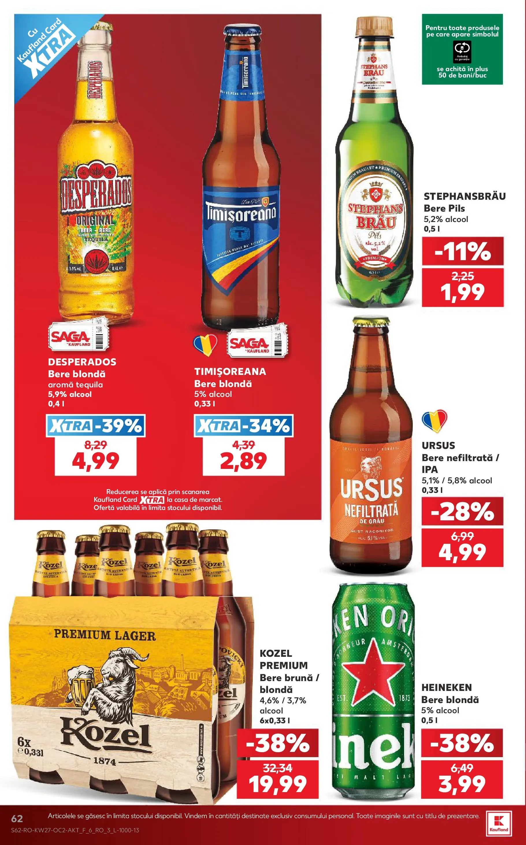 Kaufland Domnesti 01.07.2026 - Revista si Oferta | Pagină: 62 | Produse: Eğitim çantaları, Bere