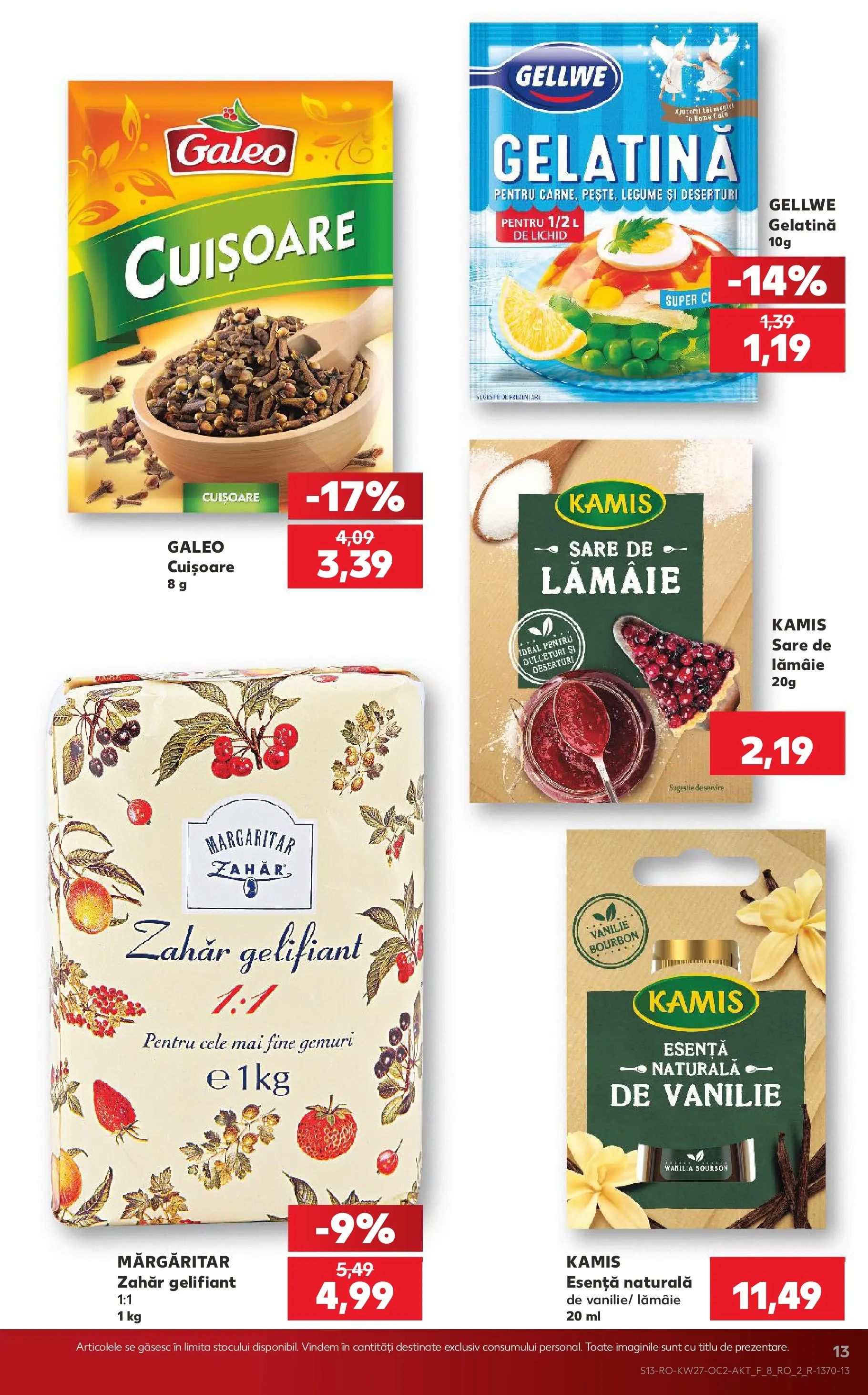Kaufland Vaslui 01.07.2026 - Revista si Oferta | Pagină: 13 | Produse: Bourbon, Legume, Sare, Lămâie