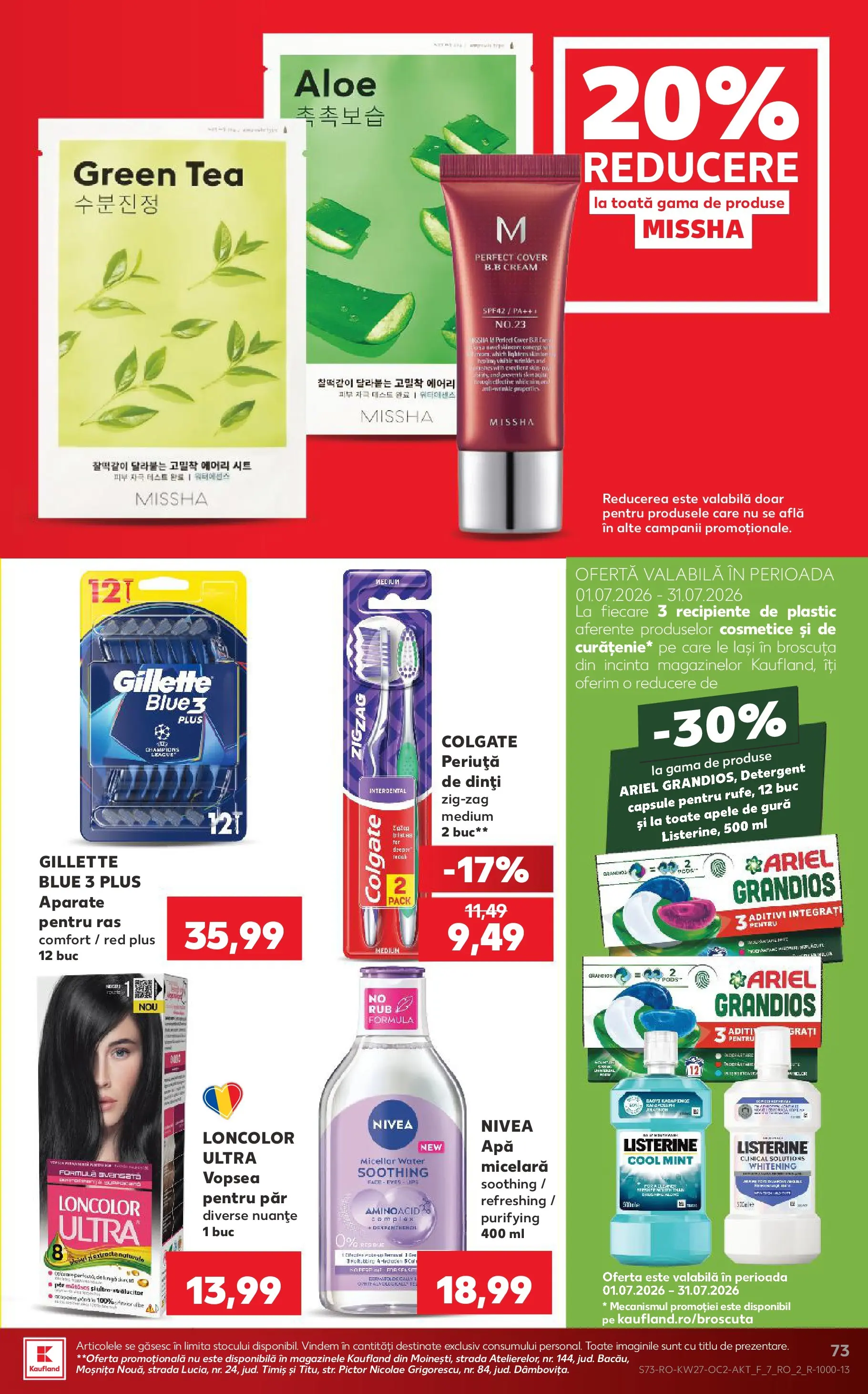 Kaufland Domnesti 01.07.2026 - Revista si Oferta | Pagină: 73 | Produse: Vopsea, Recipiente, Detergent