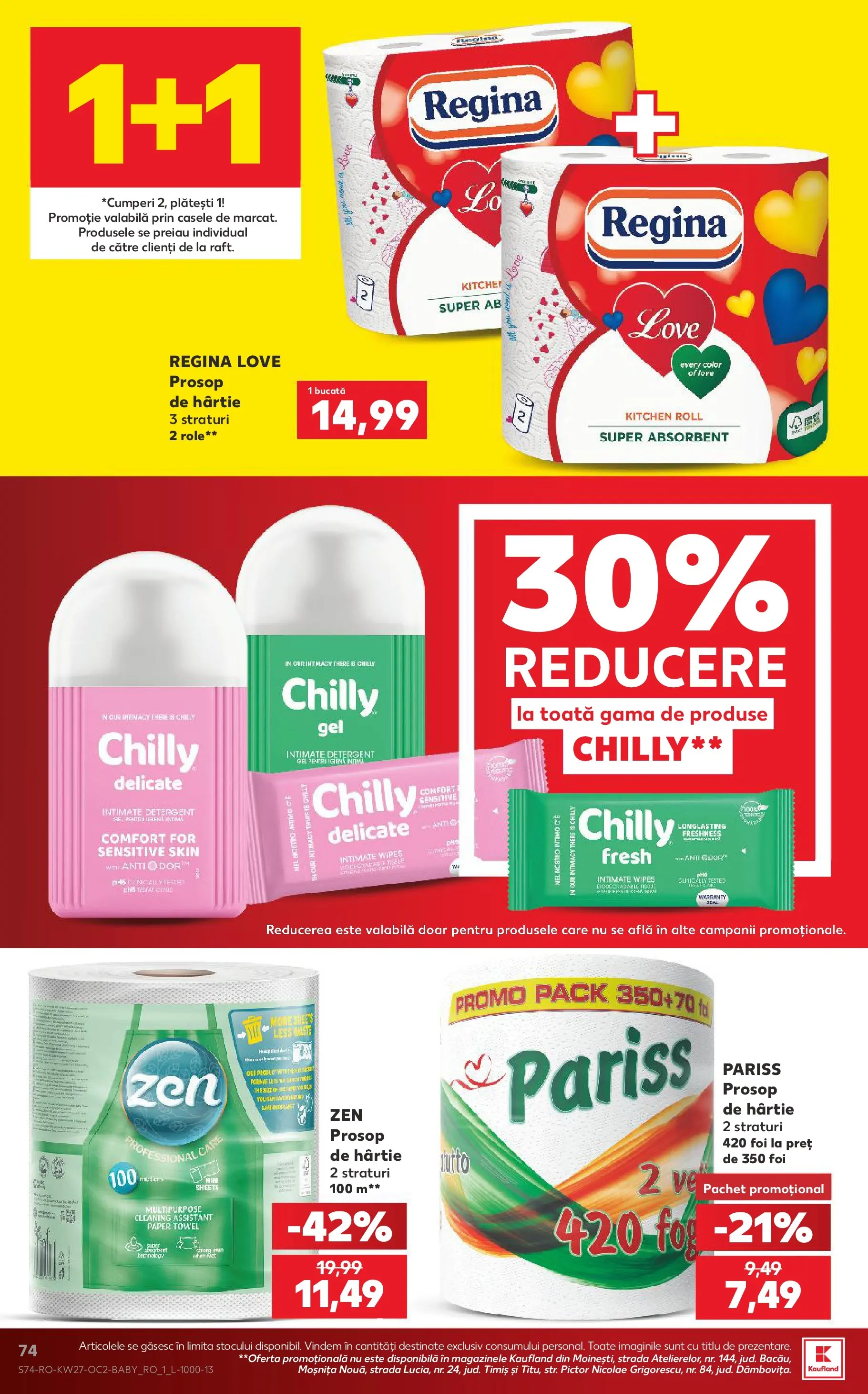 Kaufland Domnesti 01.07.2026 - Revista si Oferta | Pagină: 74 | Produse: Role, Detergent