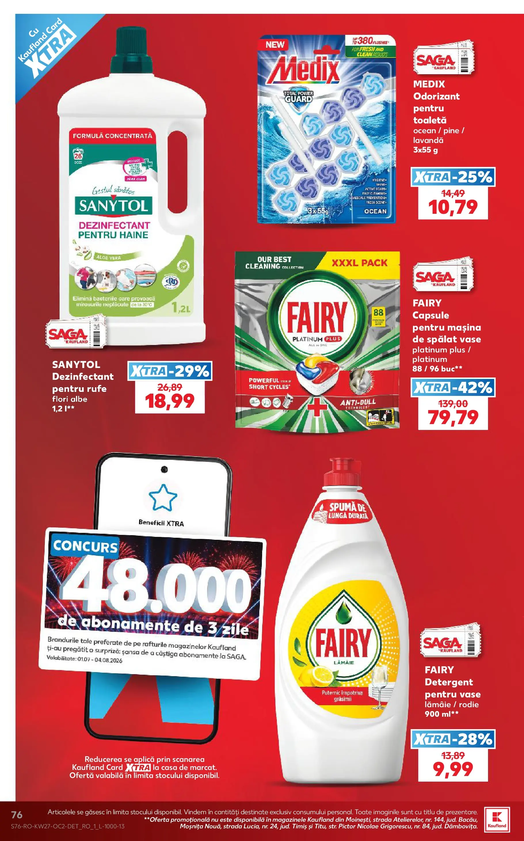 Kaufland Domnesti 01.07.2026 - Revista si Oferta | Pagină: 76 | Produse: Pomelo, Aloe vera, Detergent, Lămâie