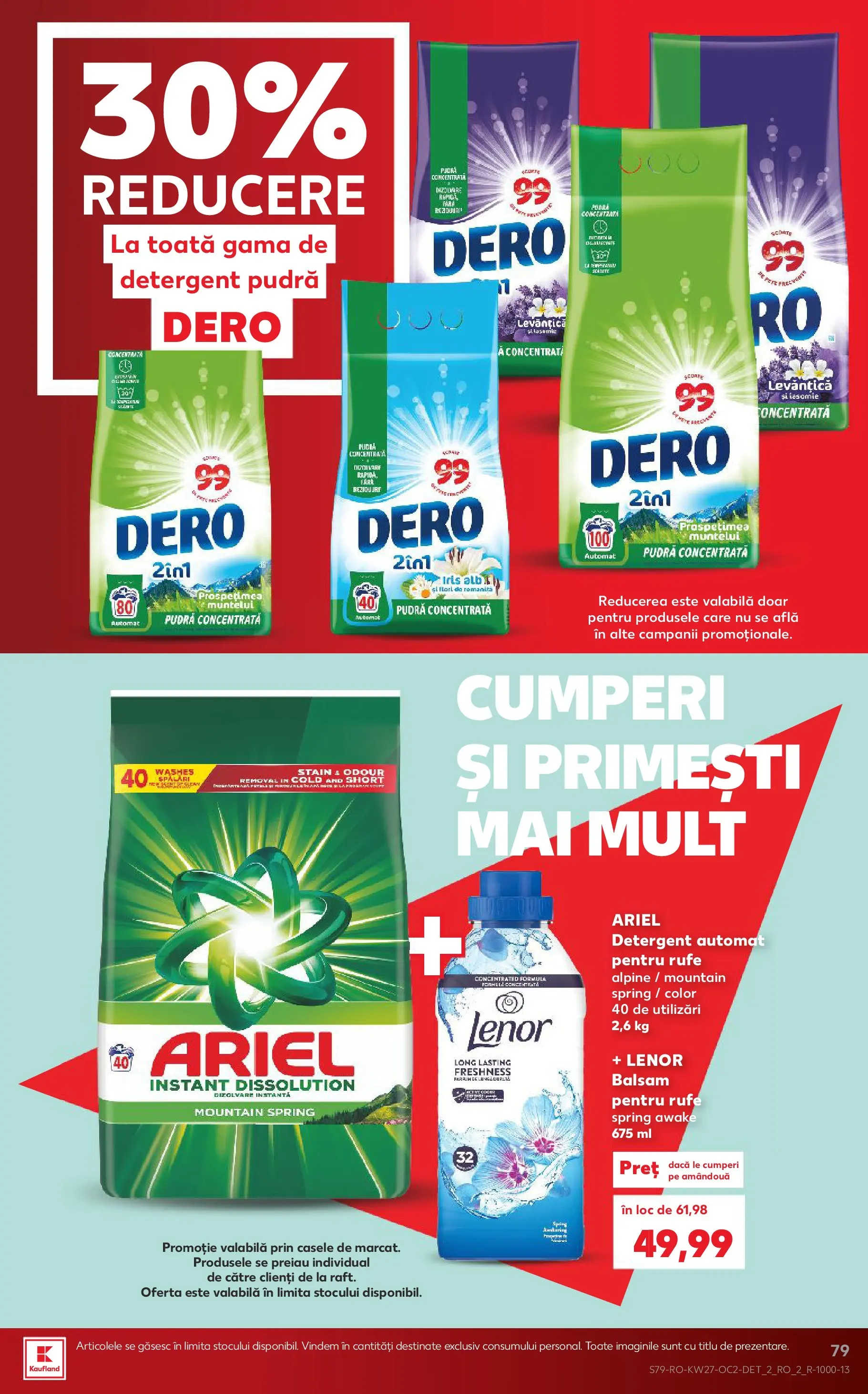 Kaufland Domnesti 01.07.2026 - Revista si Oferta | Pagină: 79 | Produse: Pară, Pudră, Balsam, Detergent