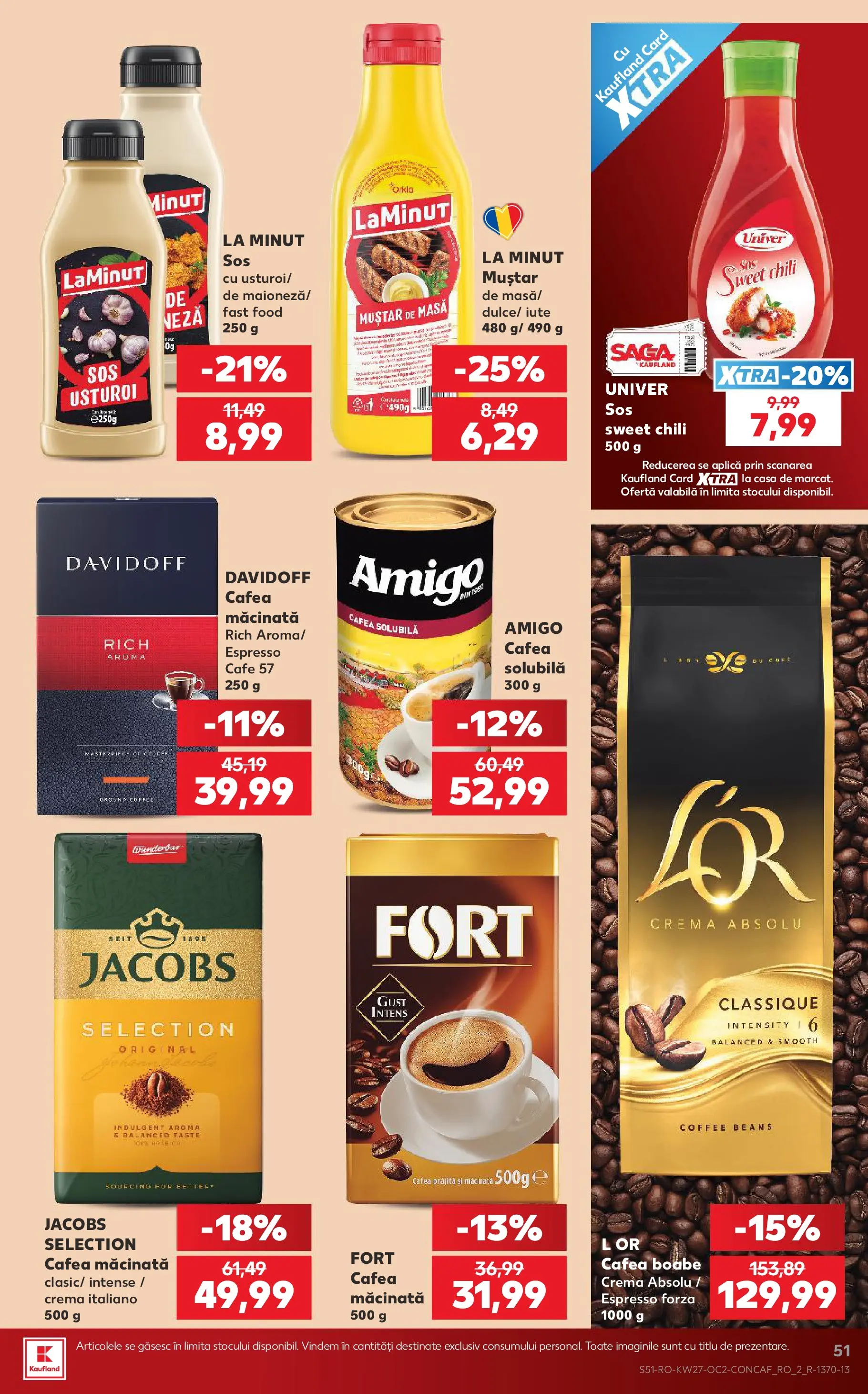 Kaufland Vaslui 01.07.2026 - Revista si Oferta | Pagină: 51 | Produse: Köpek çiti, Cremă, Cafea, Usturoi