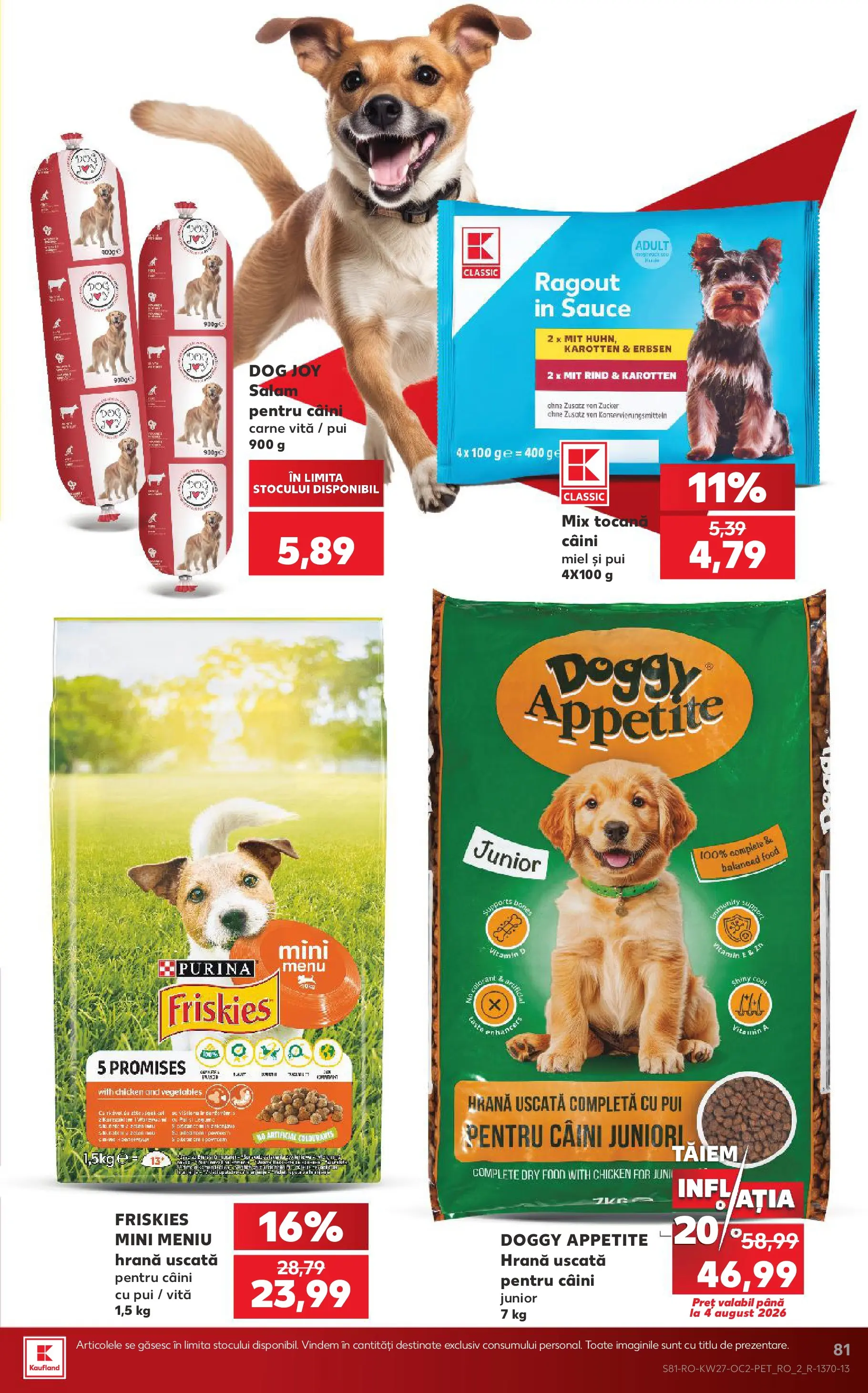 Kaufland Vaslui 01.07.2026 - Revista si Oferta | Pagină: 81 | Produse: Hacıyatmaz Kedi Oyuncağı, Salam