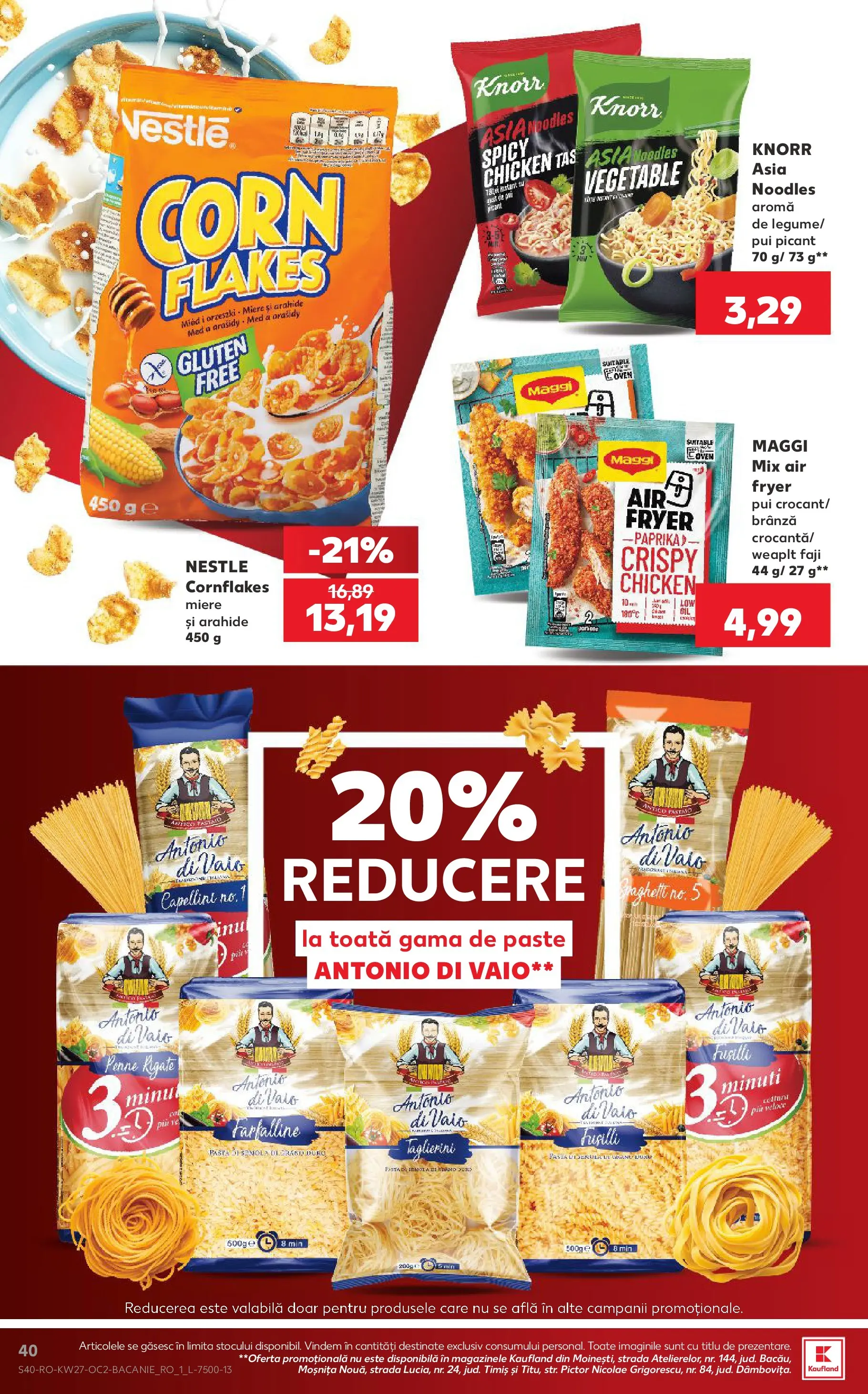 Kaufland Viseu de Sus 01.07.2026 - Revista si Oferta | Pagină: 40 | Produse: Hacıyatmaz Kedi Oyuncağı, Arahide, Noodles, Paste