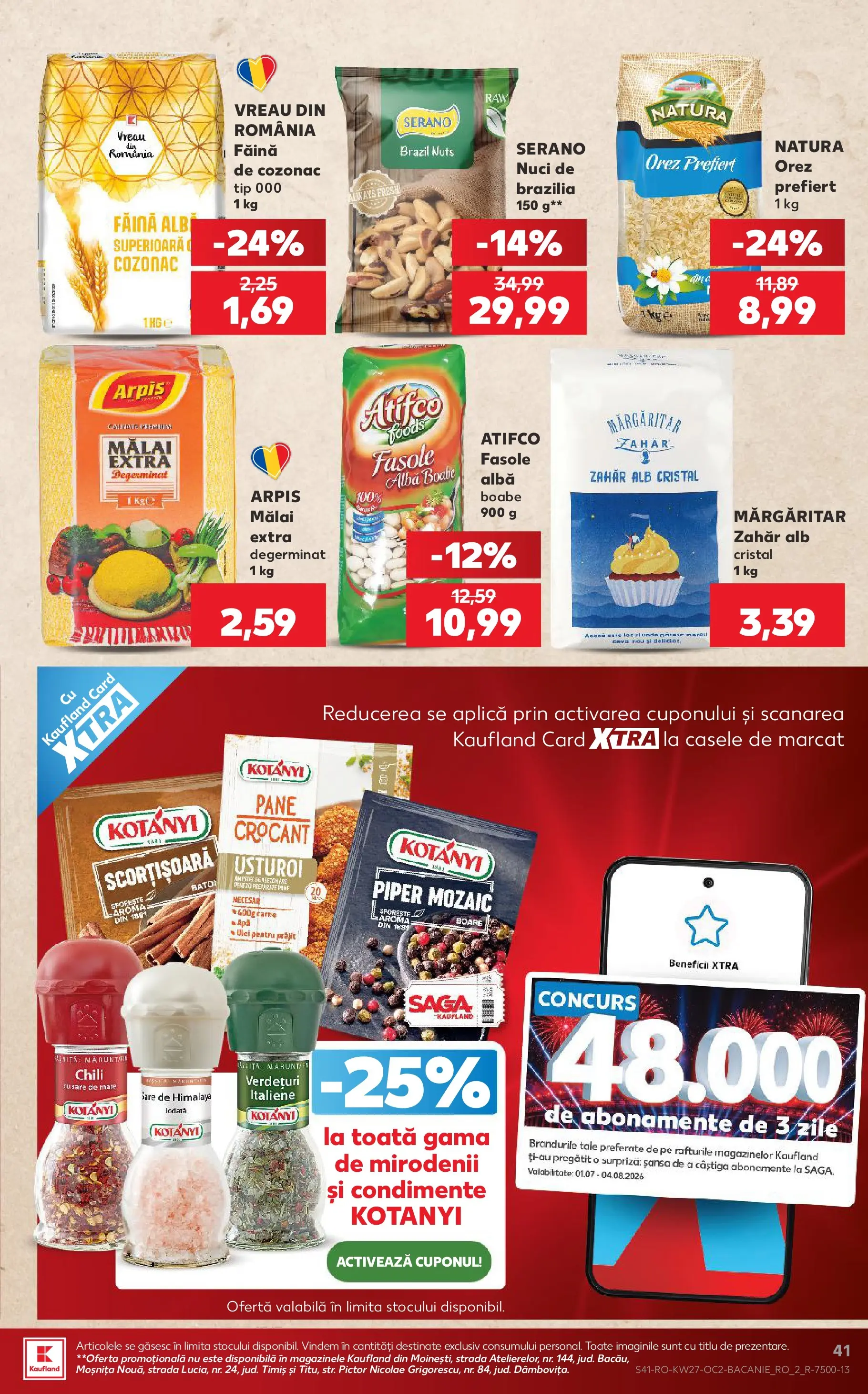 Kaufland Viseu de Sus 01.07.2026 - Revista si Oferta | Pagină: 41 | Produse: Făină, Mălai, Condimente, Usturoi