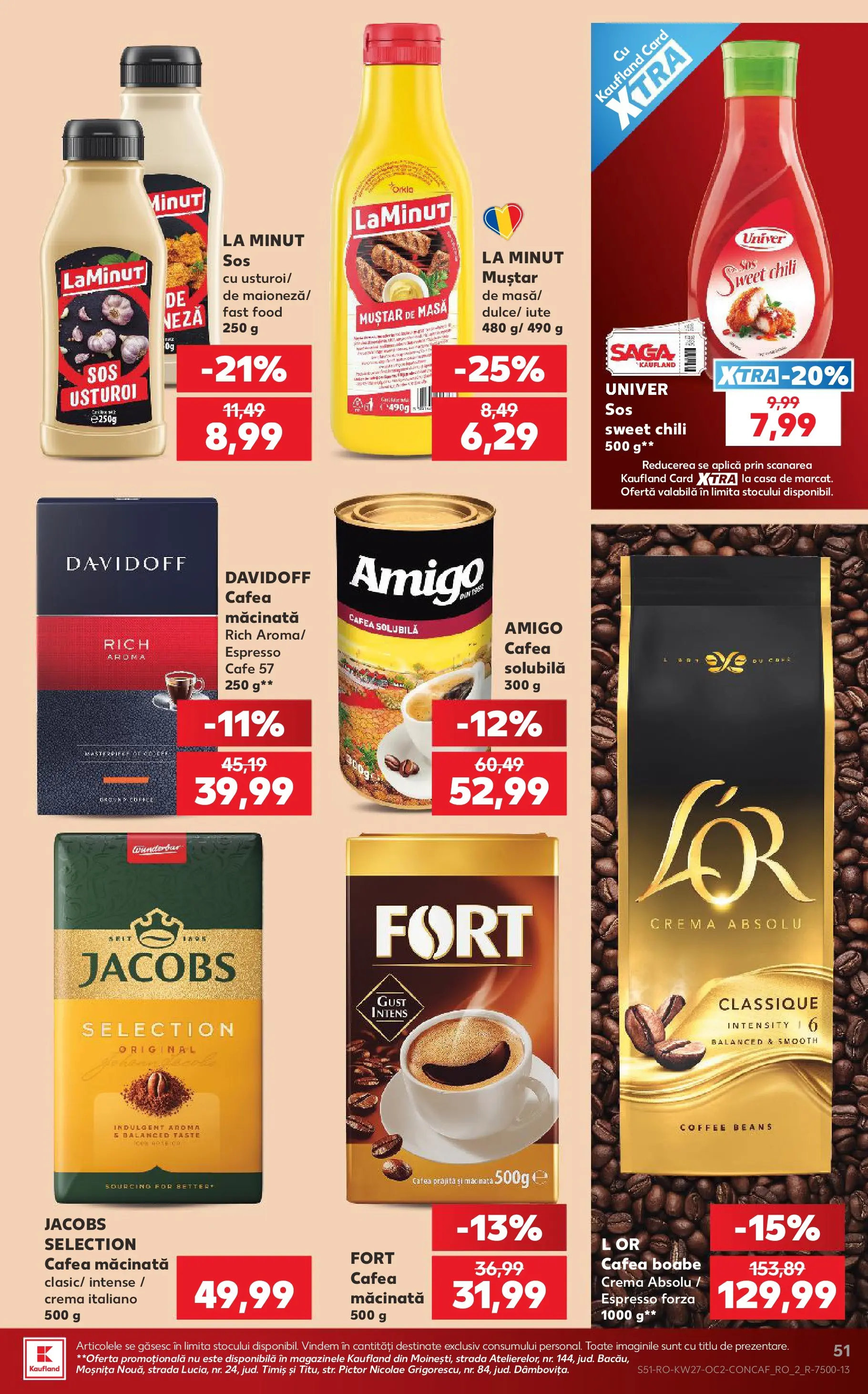 Kaufland Viseu de Sus 01.07.2026 - Revista si Oferta | Pagină: 51 | Produse: Cremă, Cafea, Muștar, Usturoi