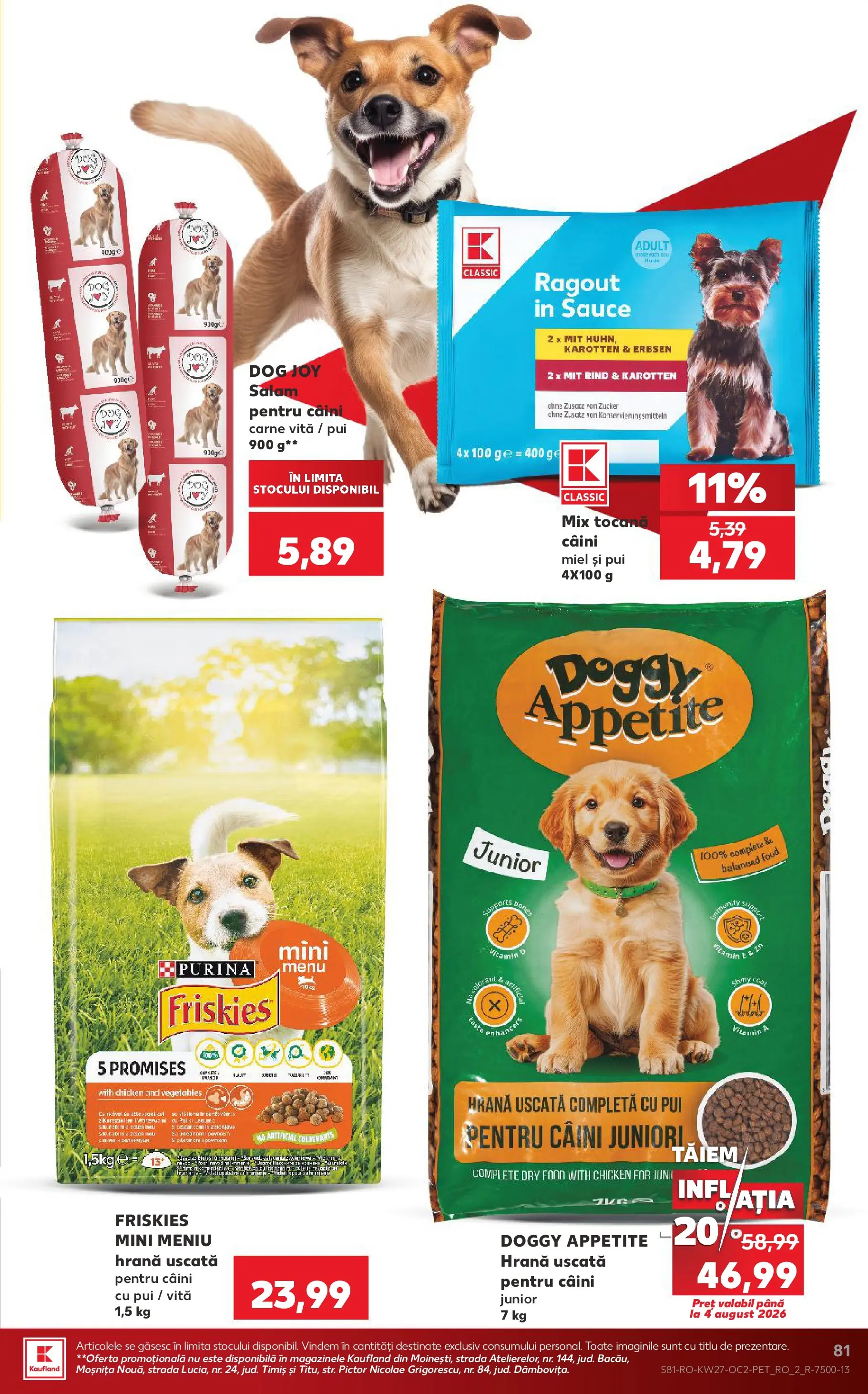 Kaufland Viseu de Sus 01.07.2026 - Revista si Oferta | Pagină: 81 | Produse: Hacıyatmaz Kedi Oyuncağı, Salam