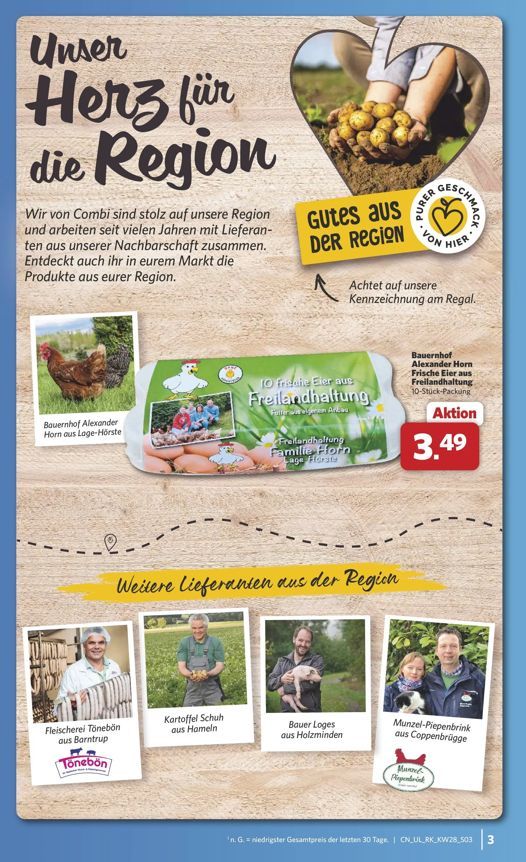 Combi Prospekt Rinteln (ab 09.07.2026) zum Blättern | Seite: 3 | Produkte: Eier