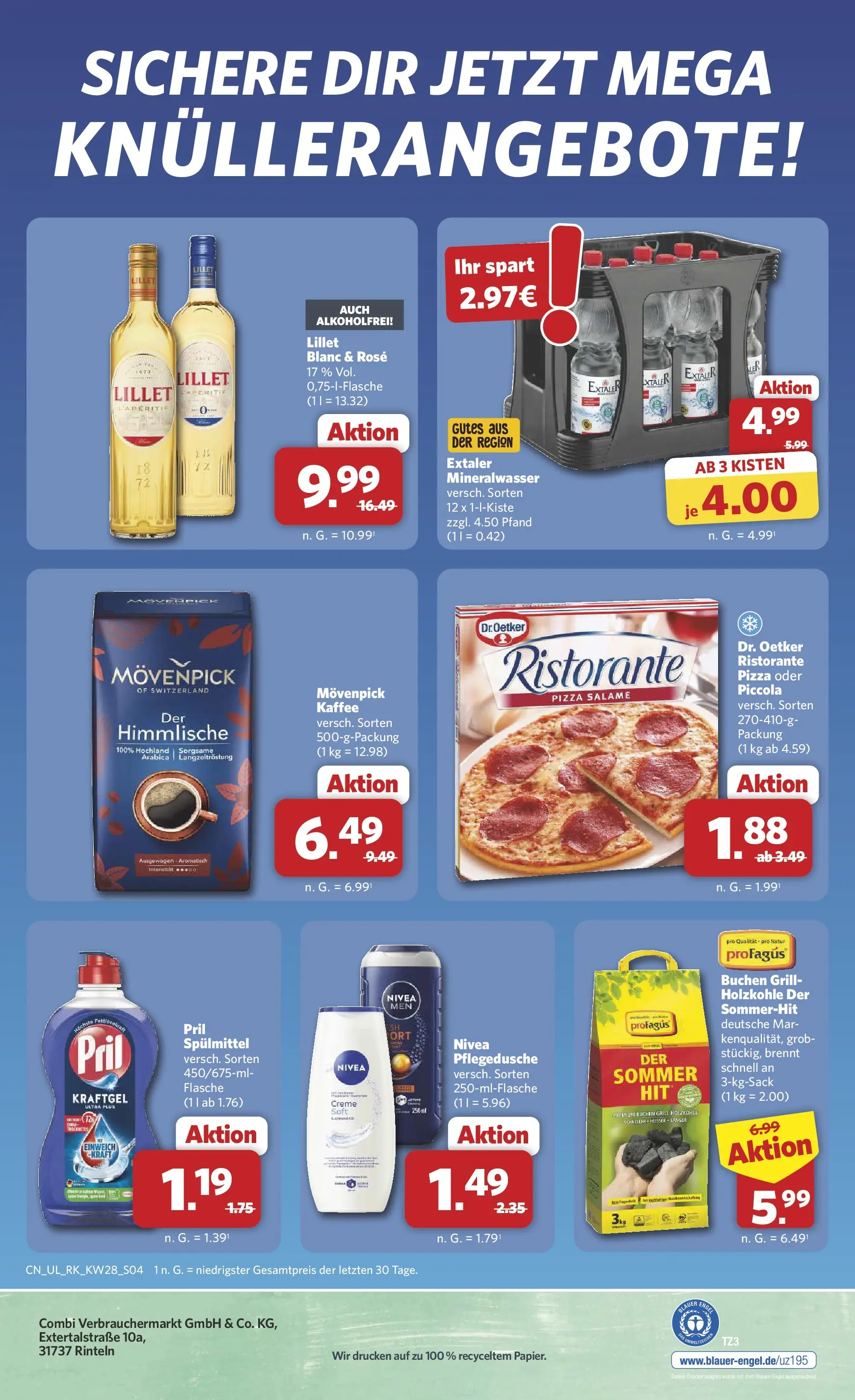 Combi Prospekt Rinteln (ab 09.07.2026) zum Blättern | Seite: 4 | Produkte: Ristorante, Grill, Creme, Pril