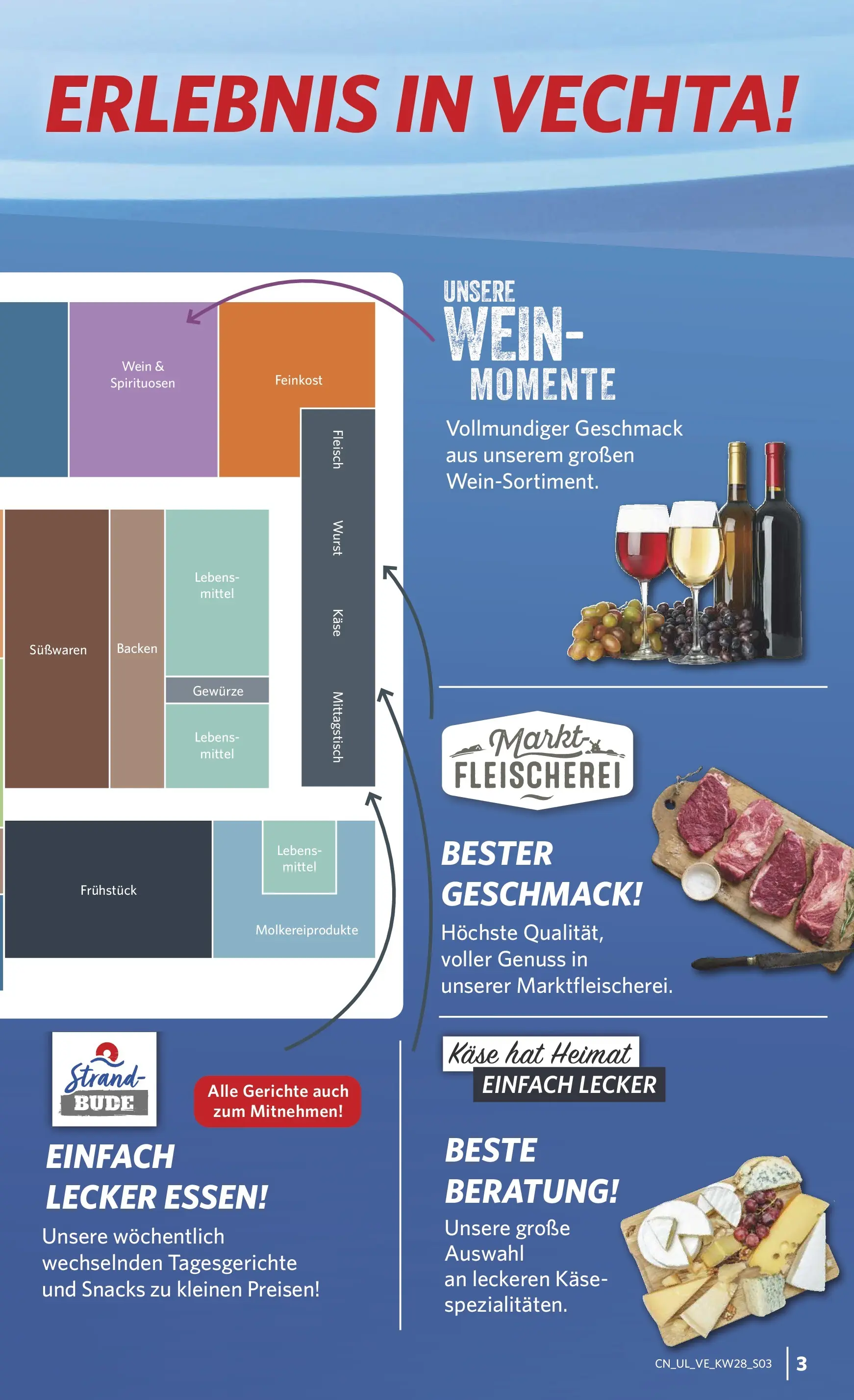 Combi Prospekt Vechta (ab 06.07.2026) zum Blättern | Seite: 3 | Produkte: Käse, Wurst, Wein, Fleisch