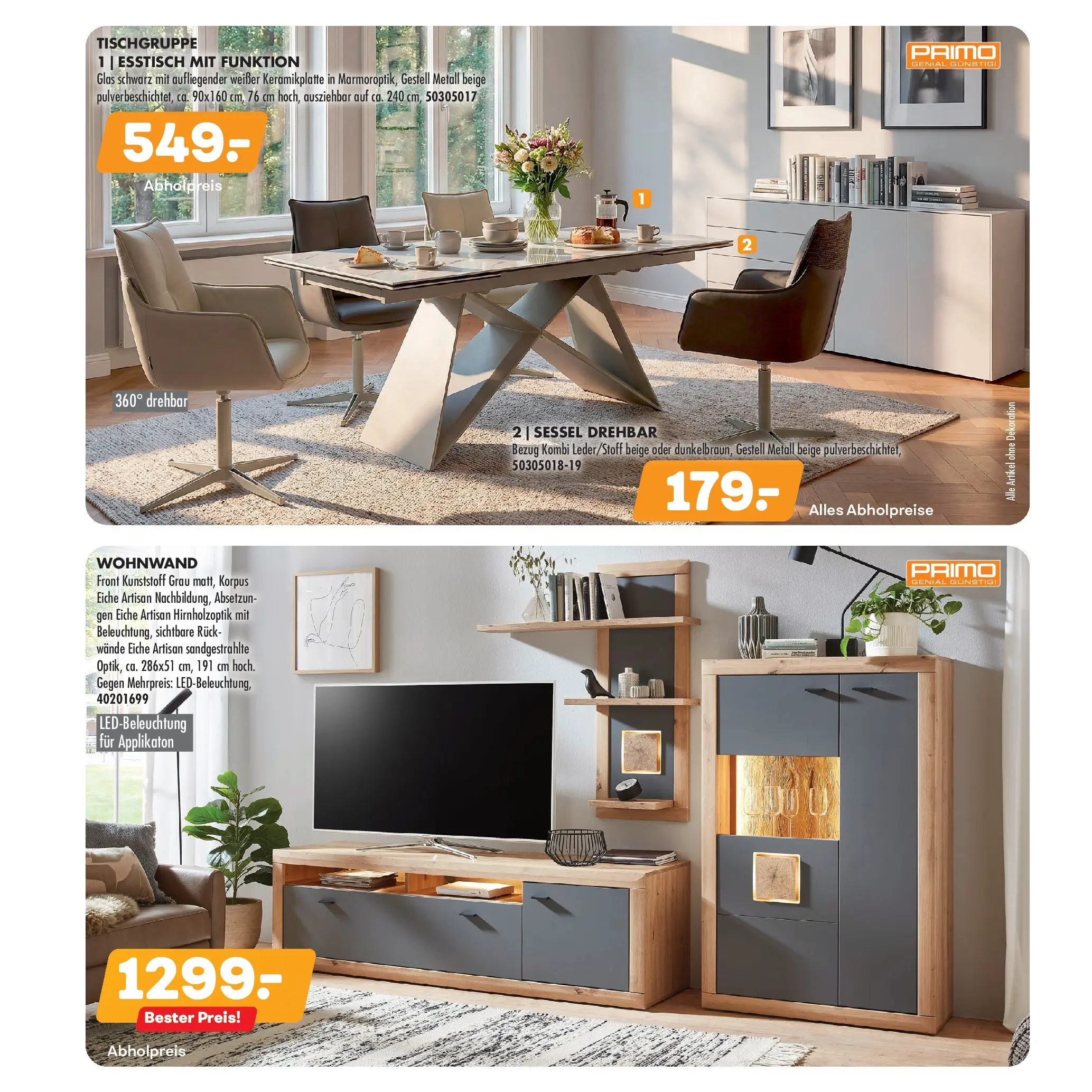Möbel Kraft Der Sommer zieht ein! (ab 17.07.2026) zum Blättern | Seite: 3 | Produkte: Wohnwand, Esstisch, Sessel