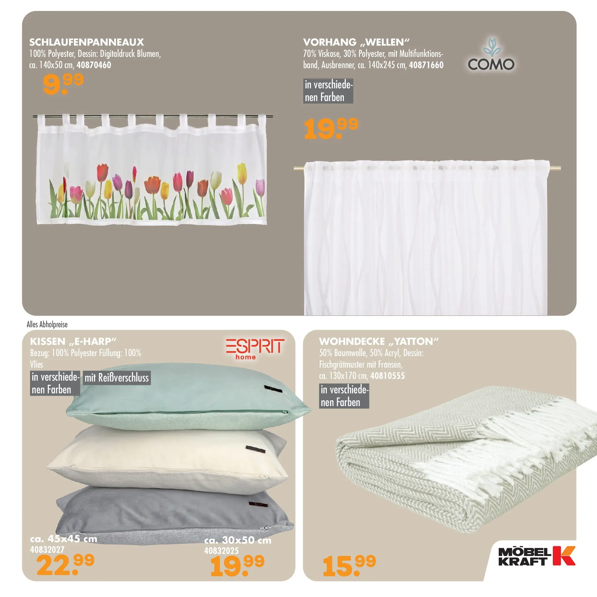 Möbel Kraft Der Sommer zieht ein! (ab 17.07.2026) zum Blättern | Seite: 6 | Produkte: Kissen, Vorhang
