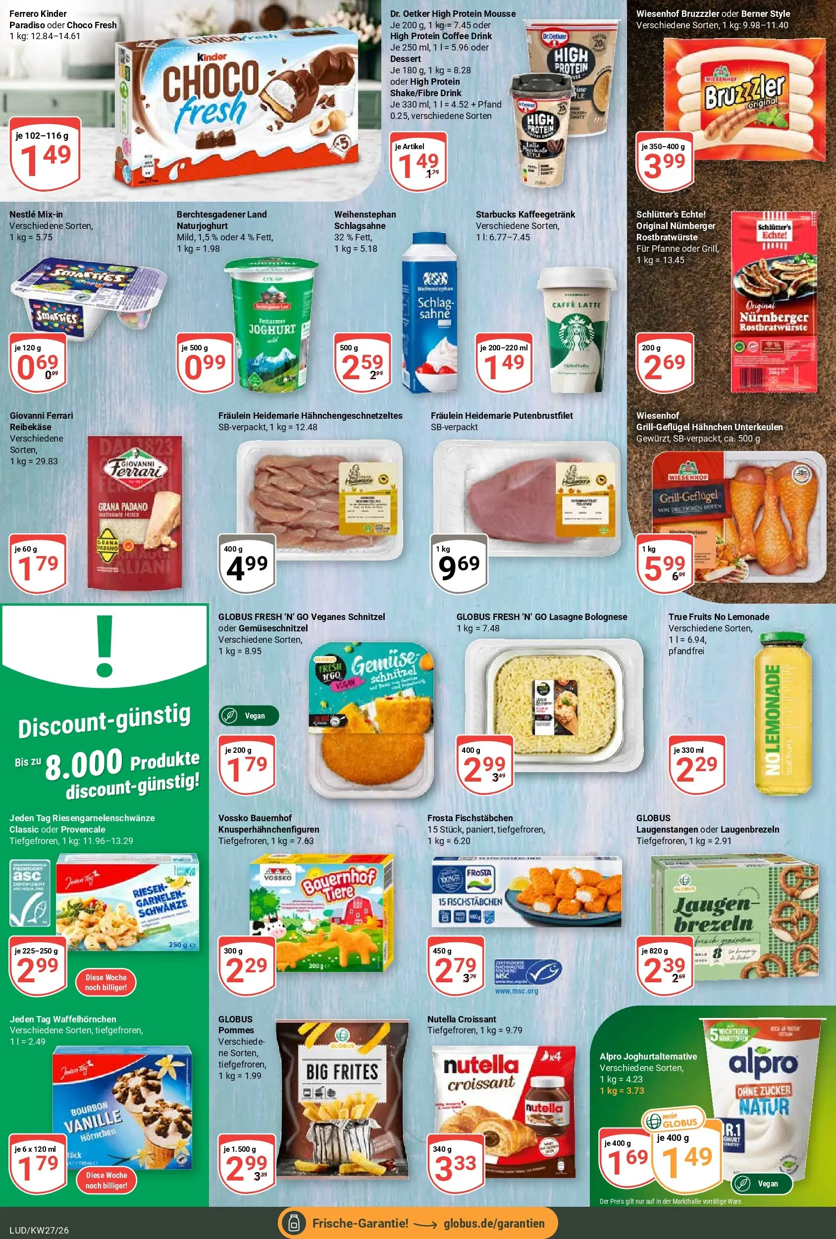 Globus Prospekt Ludwigshafen-Oggersheim (ab 29.06.2026) » Angebote online | Seite: 10 | Produkte: Joghurt, Starbucks, Schnitzel, Frosta