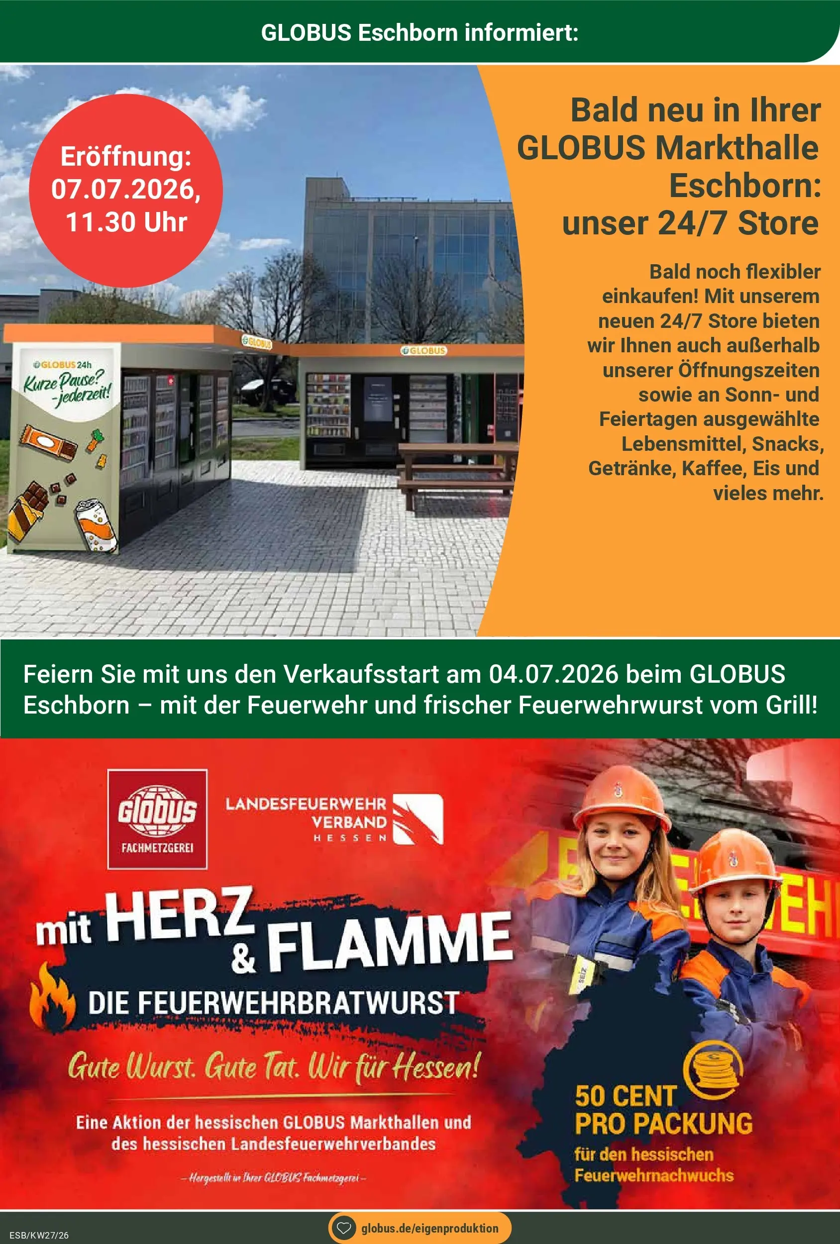 Globus Prospekt Eschborn (ab 29.06.2026) » Angebote online | Seite: 20 | Produkte: Grill, Eis, Uhr