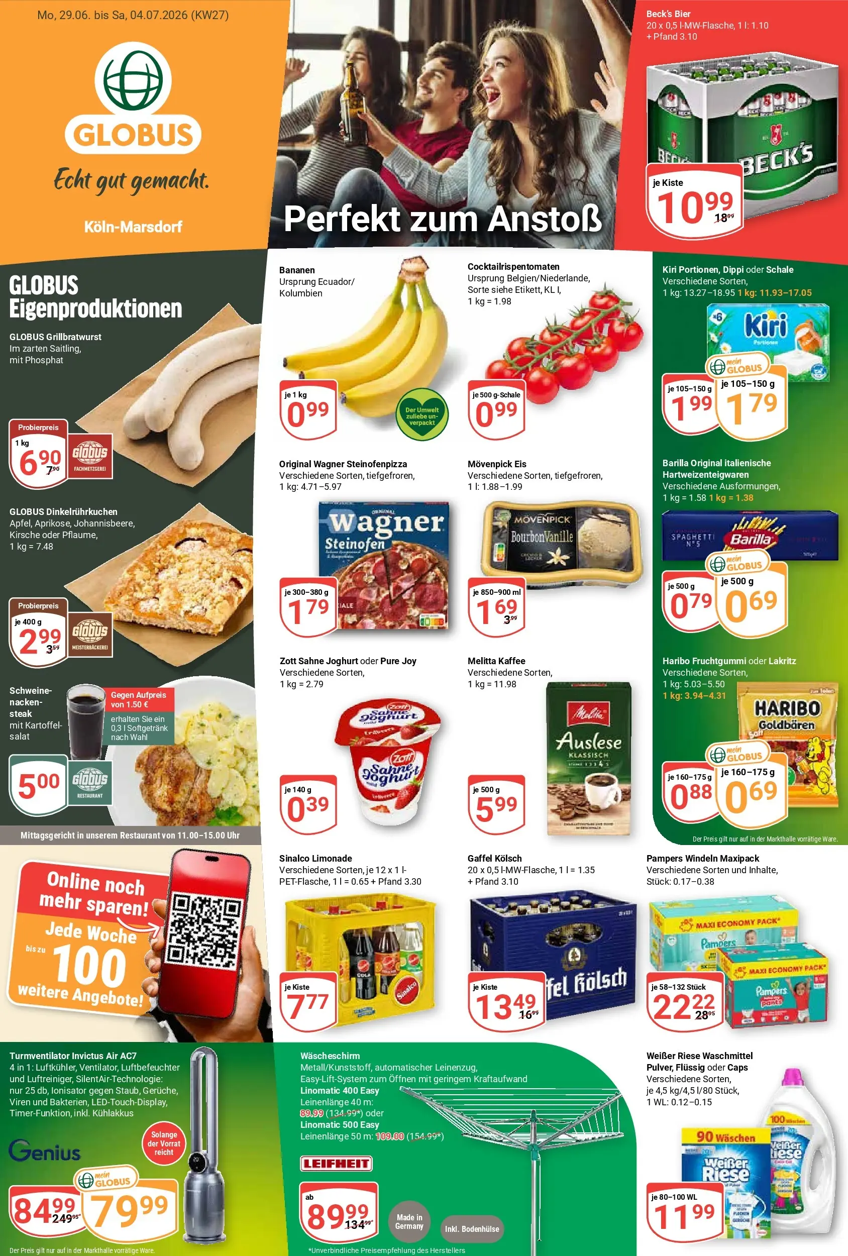 Globus Prospekt Köln (ab 29.06.2026) » Angebote online | Seite: 3 | Produkte: Melitta, Limonade, Waschmittel, Uhr