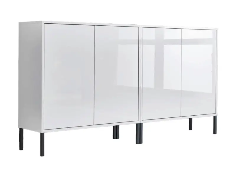 Sideboard Mailand Set 2 Wei&szlig;