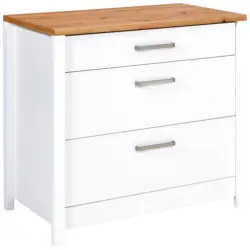 K&uuml;chenunterschrank Sicilia Wei&szlig;/Eiche Artisan