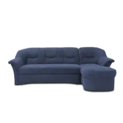 Ecksofa mit Schlaffunktion Sarafina Dunkelblau 232x146 cm