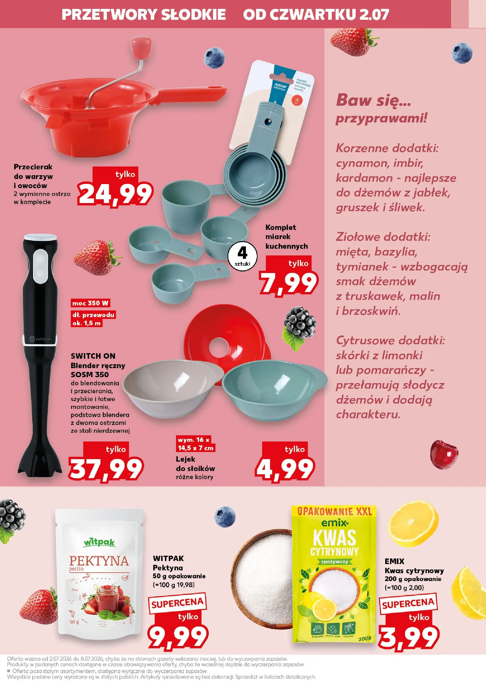 Kaufland gazetka - Gotowanie od 02.07.2026 - od jutra PDF | Strona: 7 | Produkty: Tymianek, Blender ręczny, Kardamon, Blender