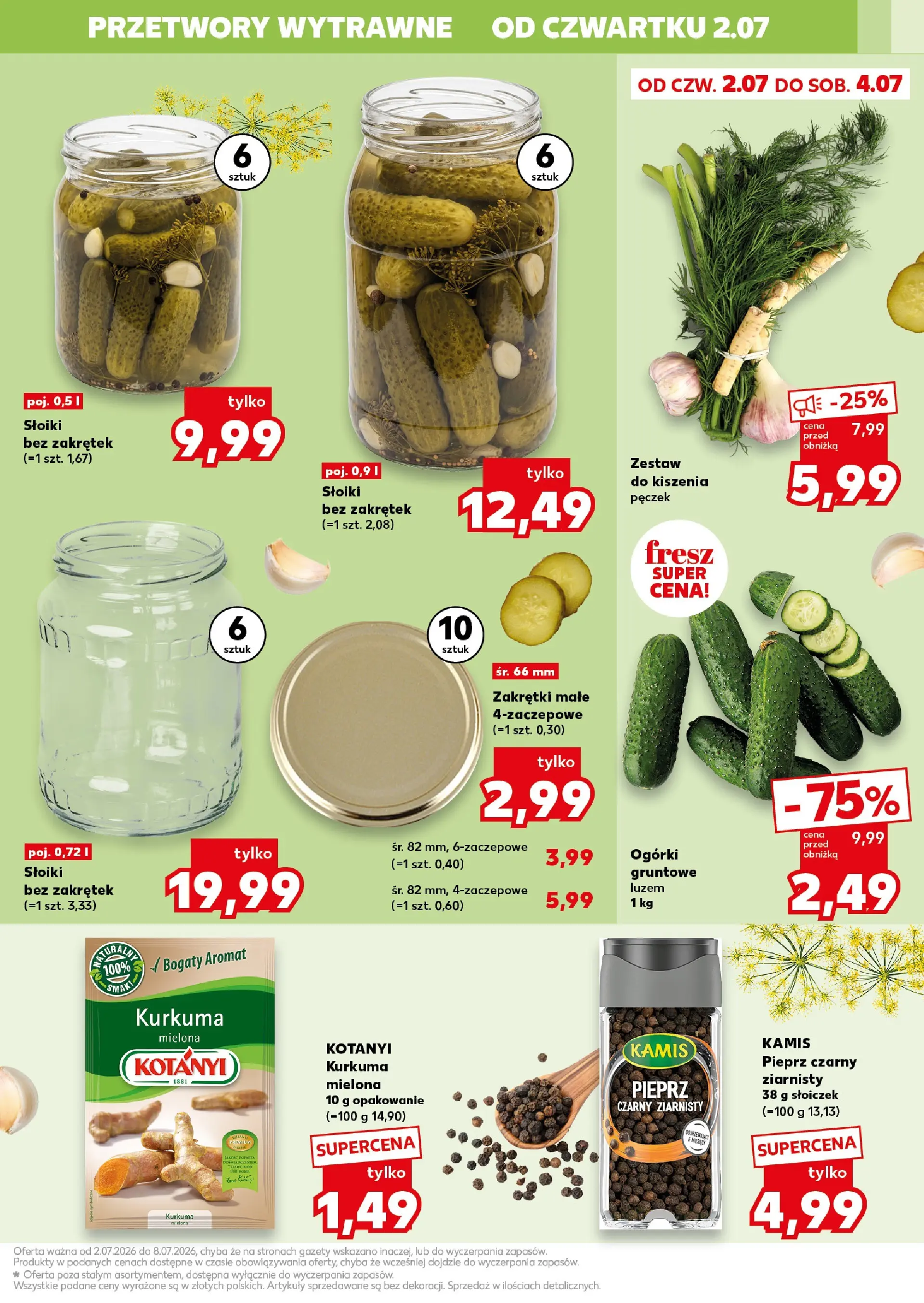 Kaufland gazetka - Gotowanie od 02.07.2026 - od jutra PDF | Strona: 13 | Produkty: Kurkuma, Ogórki, Ogórki gruntowe, Pieprz
