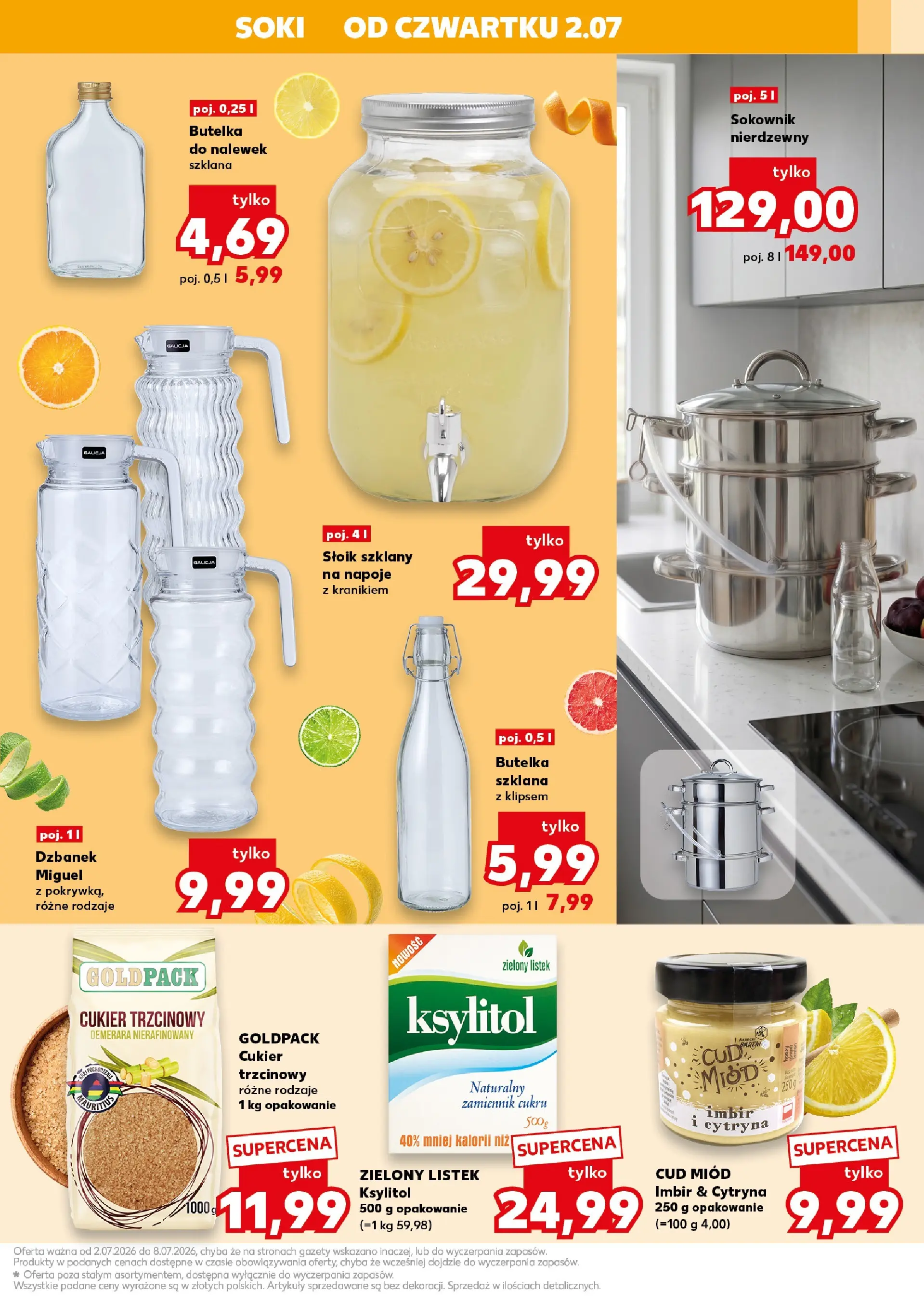 Kaufland gazetka - Gotowanie od 02.07.2026 - od jutra PDF | Strona: 21 | Produkty: Cytryna, Dzbanek, Miód, Soki