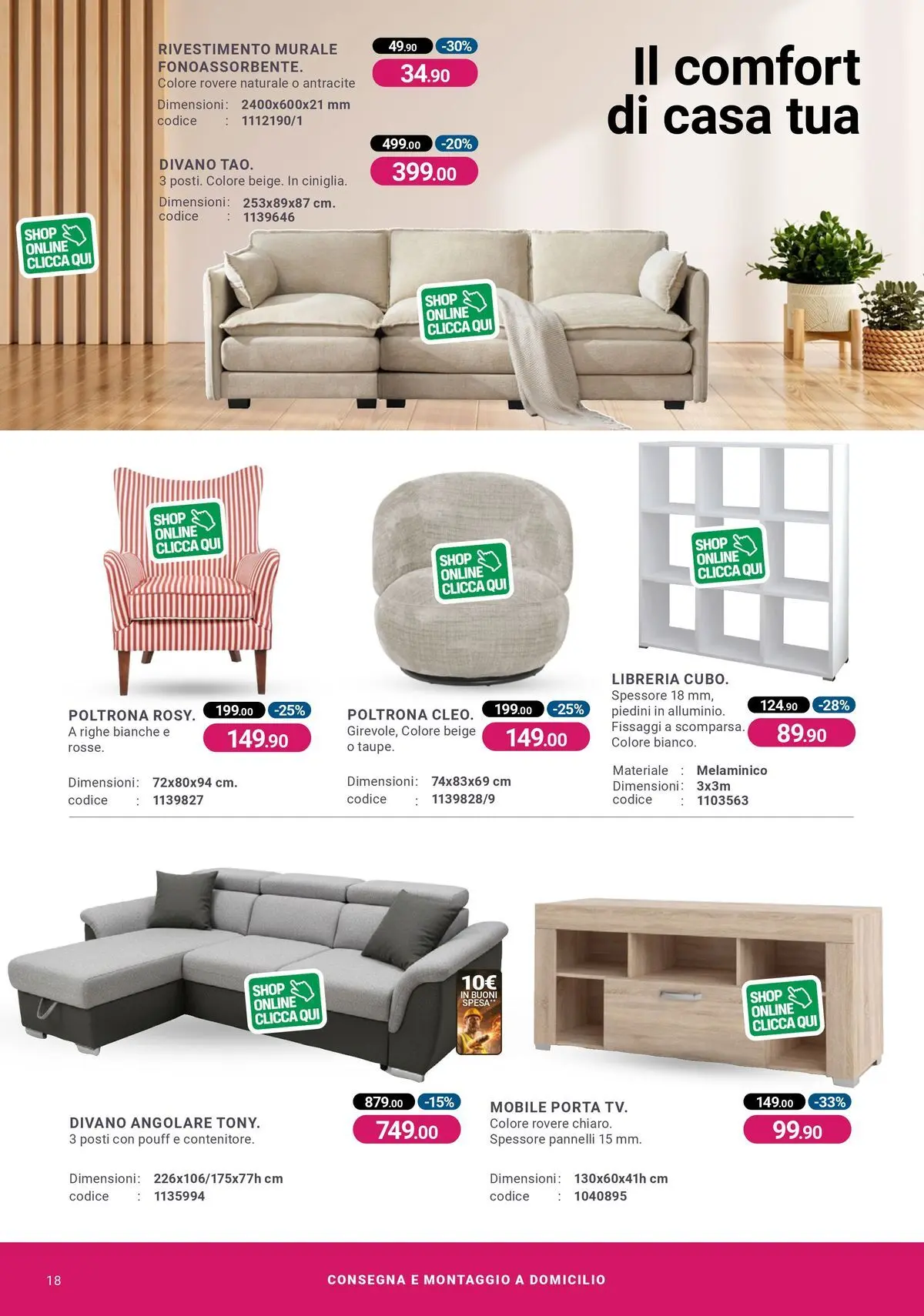 Nuovo CFadda - Spacca Prezzo dal 01/07/2026 > offerte anteprima 🛍️ | Pagina: 18 | Prodotti: Divano angolare, Libreria, Divano, Poltrona