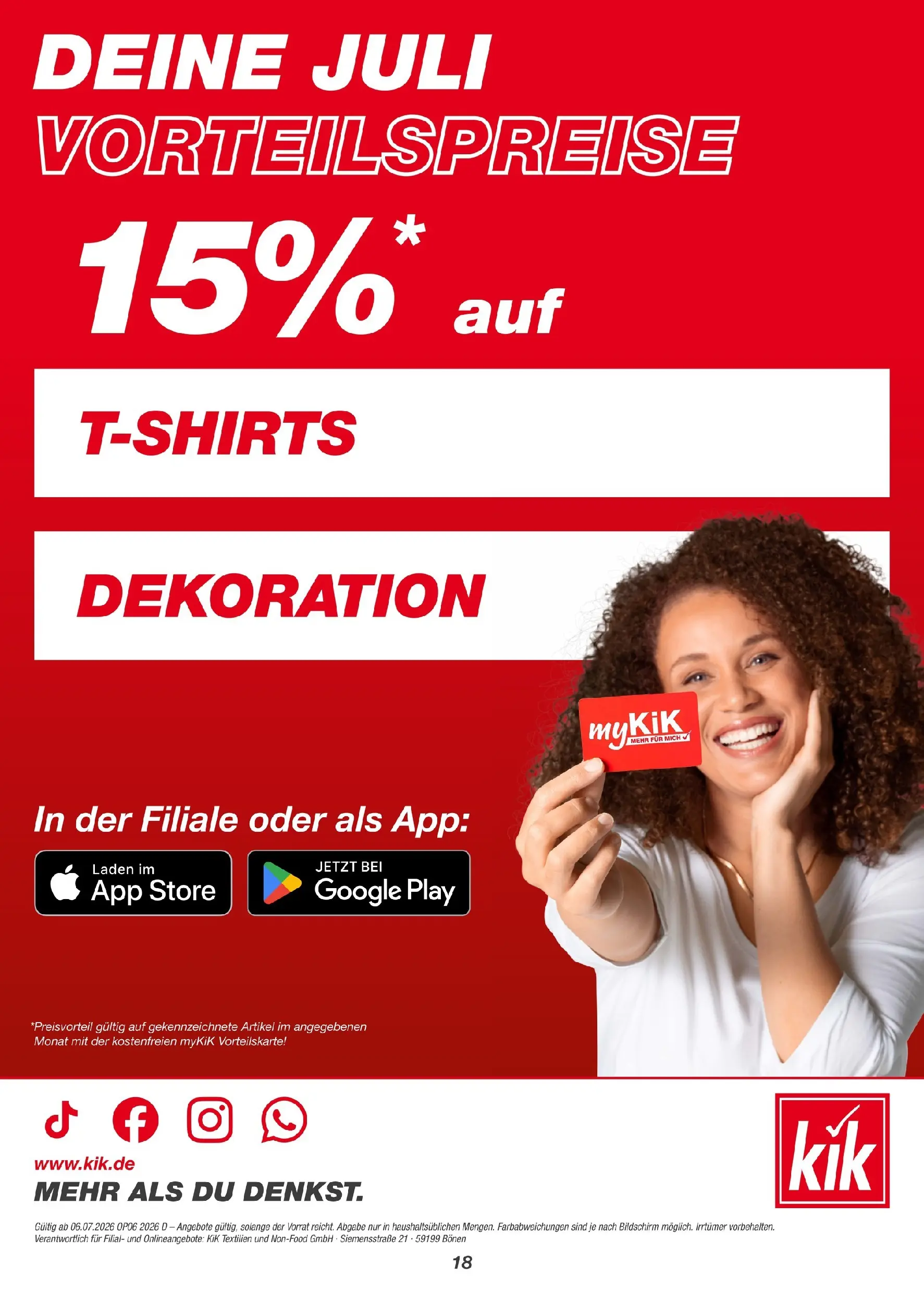 Kik Prospekt (ab 06.07.2026) zum Blättern | Seite: 18 | Produkte: Bildschirm