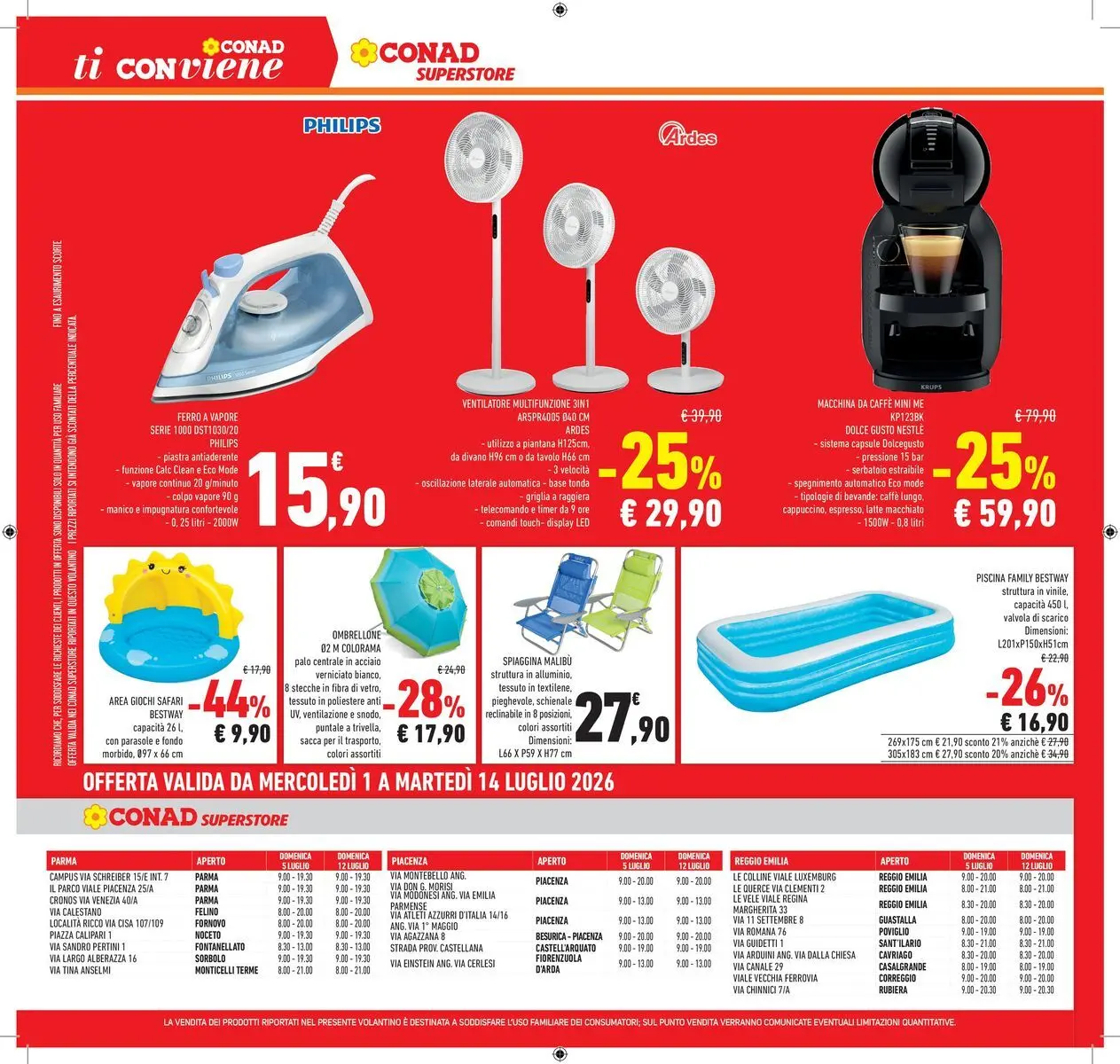 Volantino Conad dal 30/06/2026 > Anteprima | Pagina: 32 | Prodotti: Telecomando, Latte, Piscina, Divano