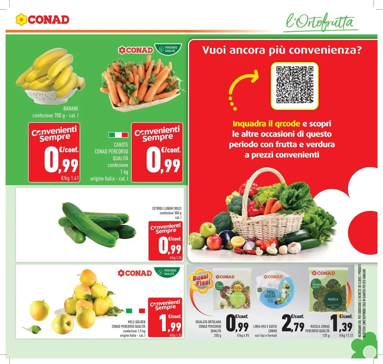 Volantino Conad dal 30/06/2026 > Anteprima | Pagina: 7 | Prodotti: Banane, Rucola, Insalata, Frutta