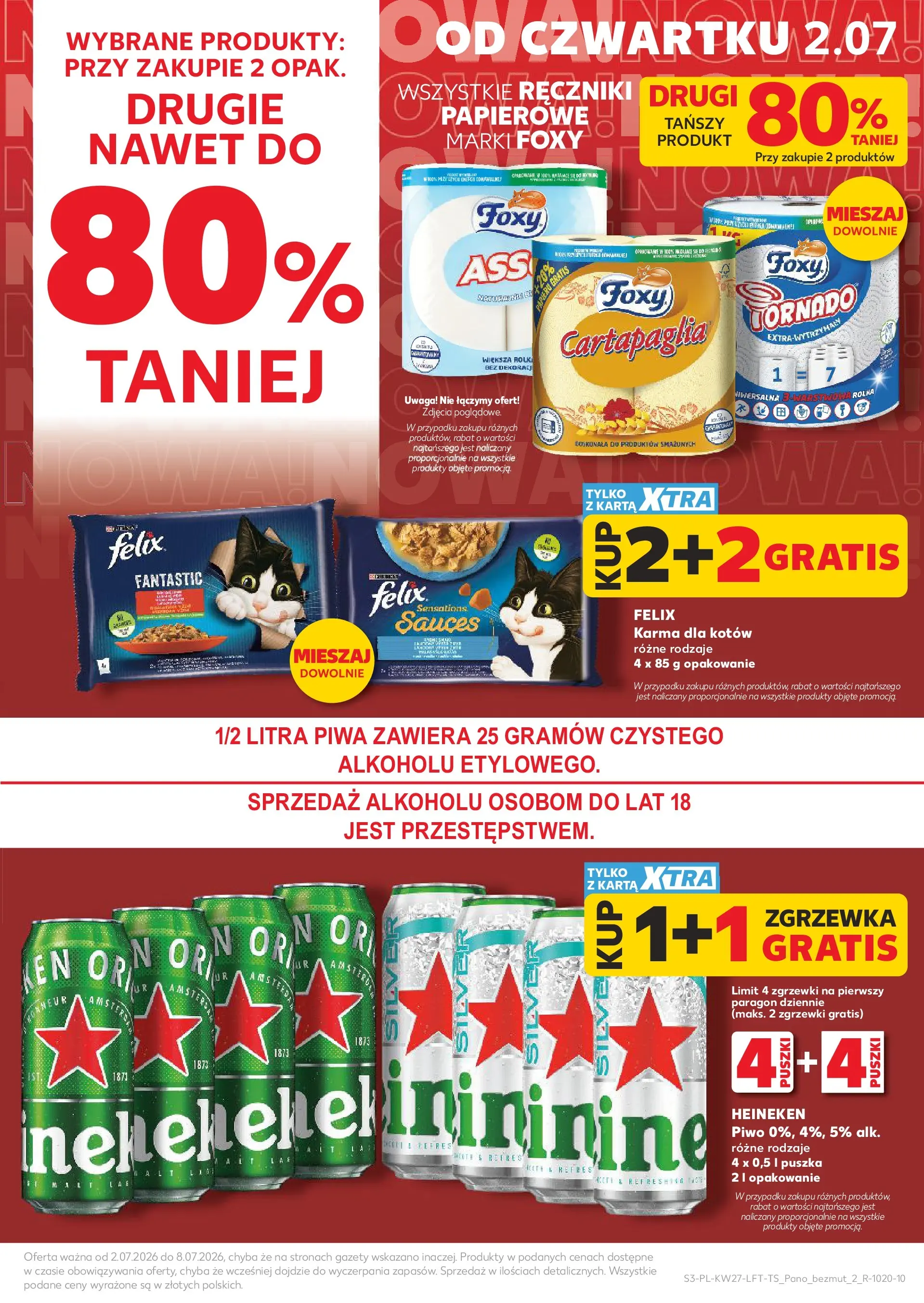 Kaufland gazetka (02.07.2026) - od jutra | Strona: 3 | Produkty: Karta, Ręczniki papierowe, Piwo, Heineken Kaufland gazetka od 02.07.2026 - od jutra PDF | Strona: 3 | Produkty: Karta, Ręczniki papierowe, Piwo, Heineken