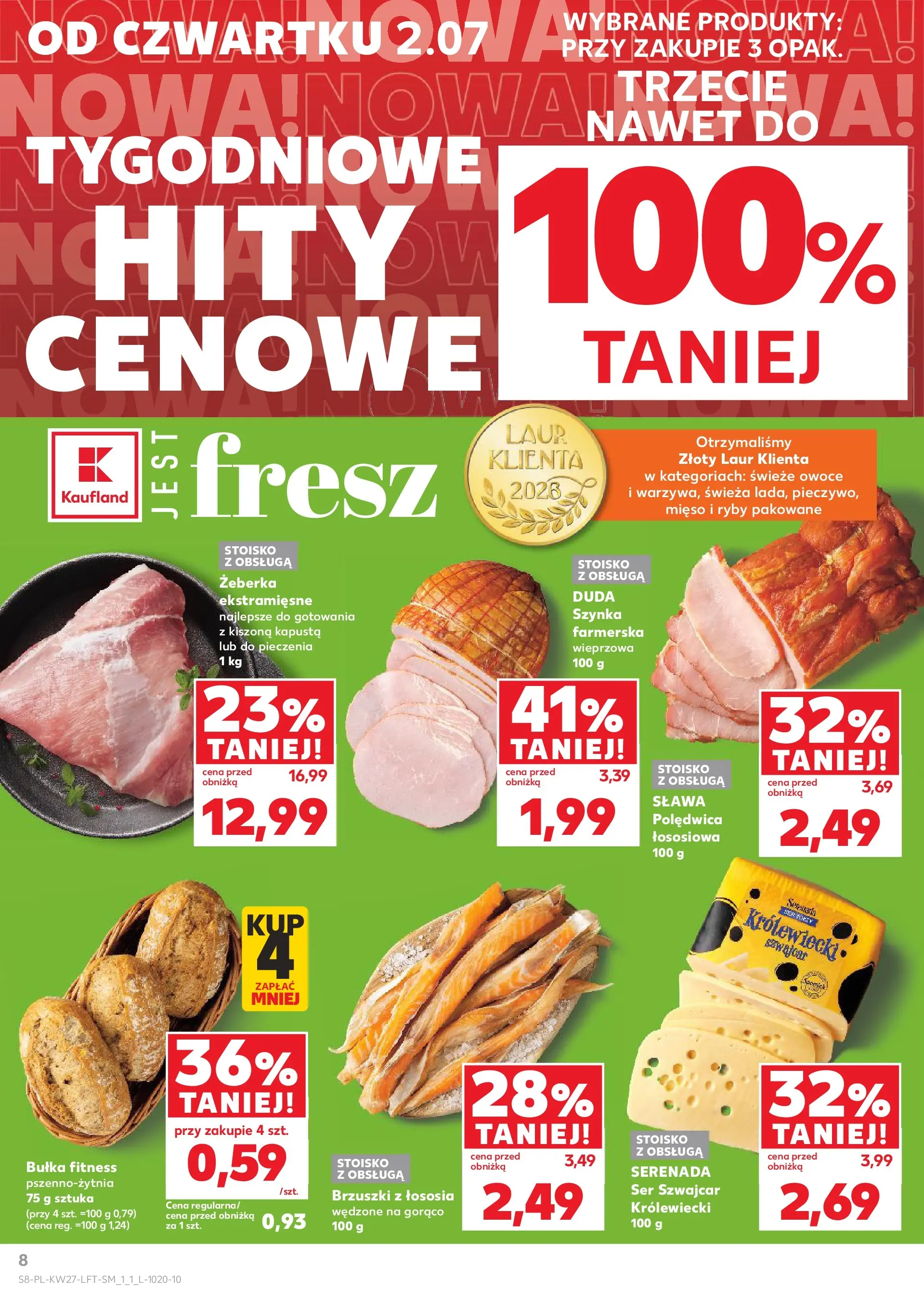 Kaufland gazetka (02.07.2026) - od jutra | Strona: 8 | Produkty: Kapusta, Szynka, Ryby, Owoce Kaufland gazetka od 02.07.2026 - od jutra PDF | Strona: 8 | Produkty: Kapusta, Szynka, Ryby, Owoce
