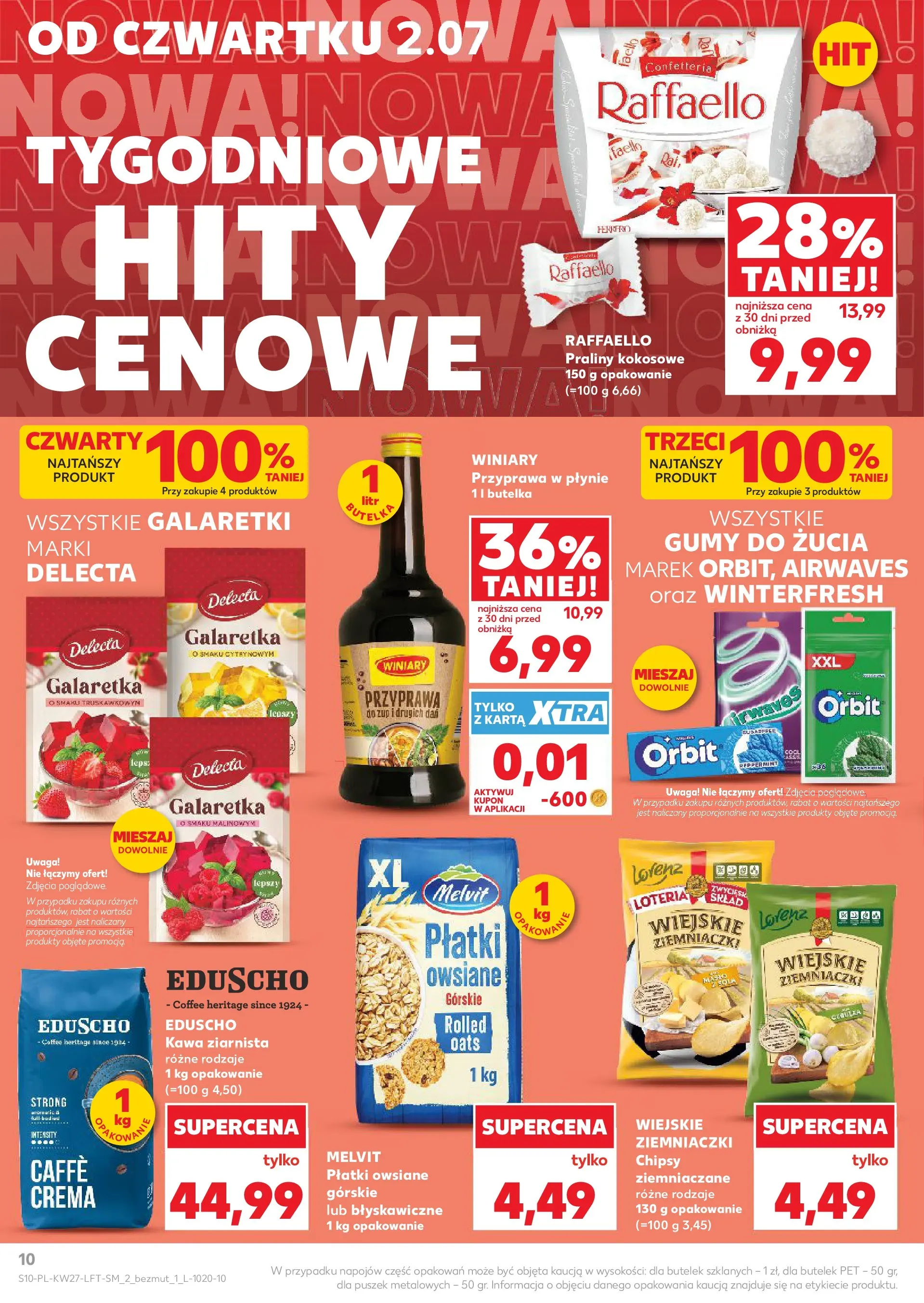 Kaufland gazetka (02.07.2026) - od jutra | Strona: 10 | Produkty: Płatki owsiane, Galaretka, Kawa ziarnista, Ziemniaczki Kaufland gazetka od 02.07.2026 - od jutra PDF | Strona: 10 | Produkty: Płatki owsiane, Galaretka, Kawa ziarnista, Ziemniaczki